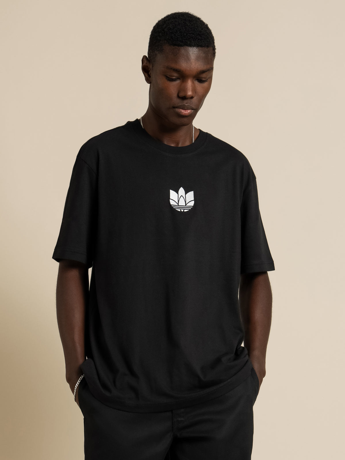 3D Trefoil T-Shirt in Black