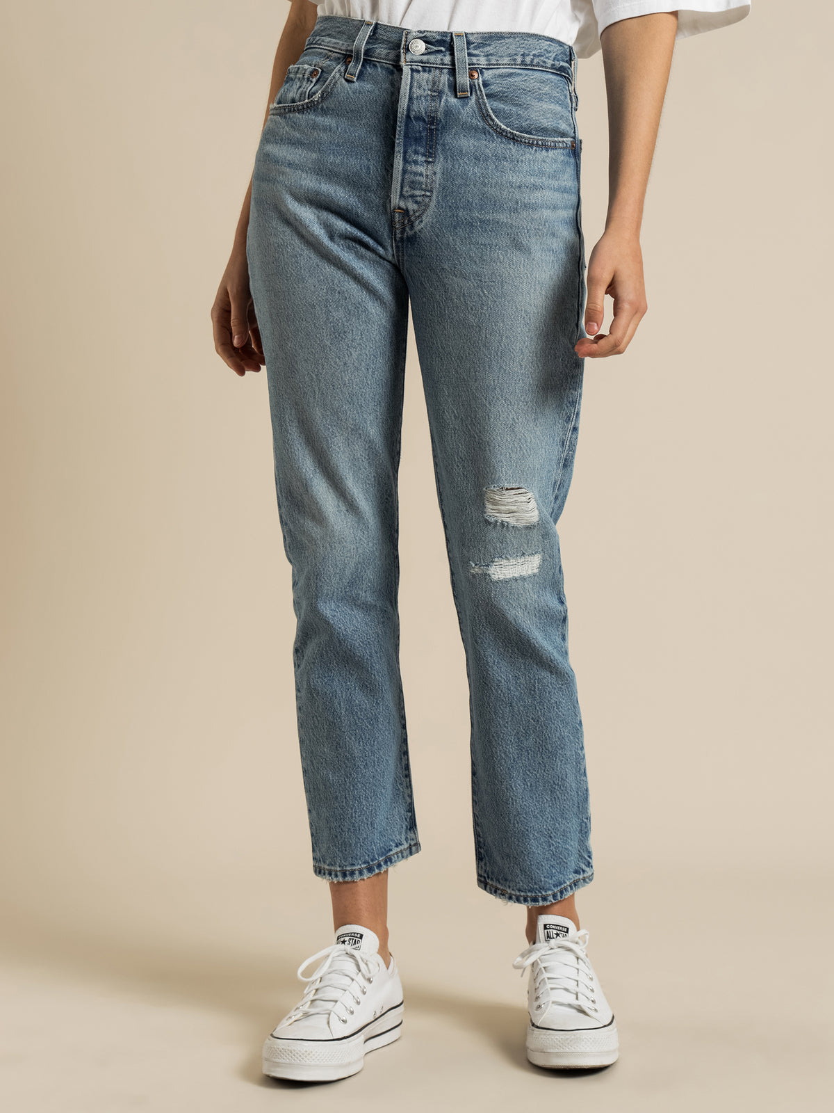 501 Original Cropped Jeans in Luxor Reconstruction