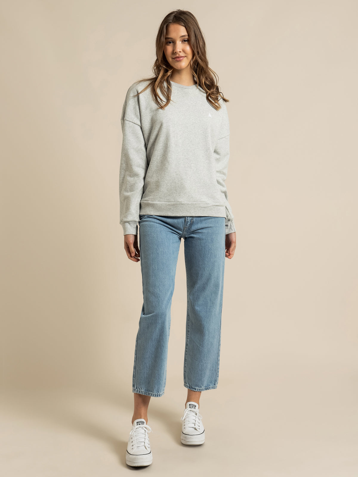 A Oversized Sweater in Grey Marle