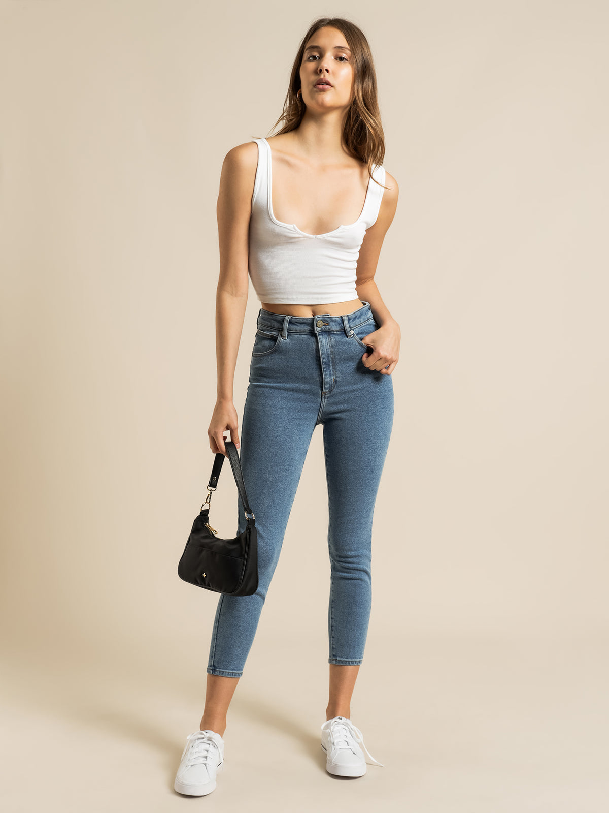 A High Skinny Ankle Basher Petite Jeans in LA Blues
