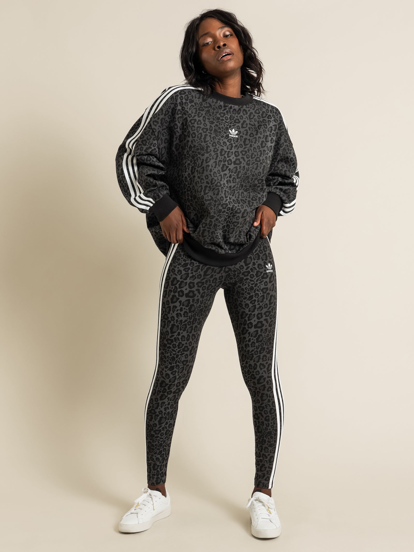 Crew Sweatshirt Adidas Sweater Leopard Adidas LEOPARD CREW