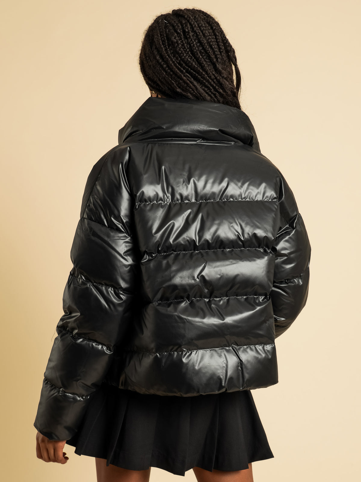 Sportswear Down-Fill Puffer Jacket in Black &amp; Mystic Stone