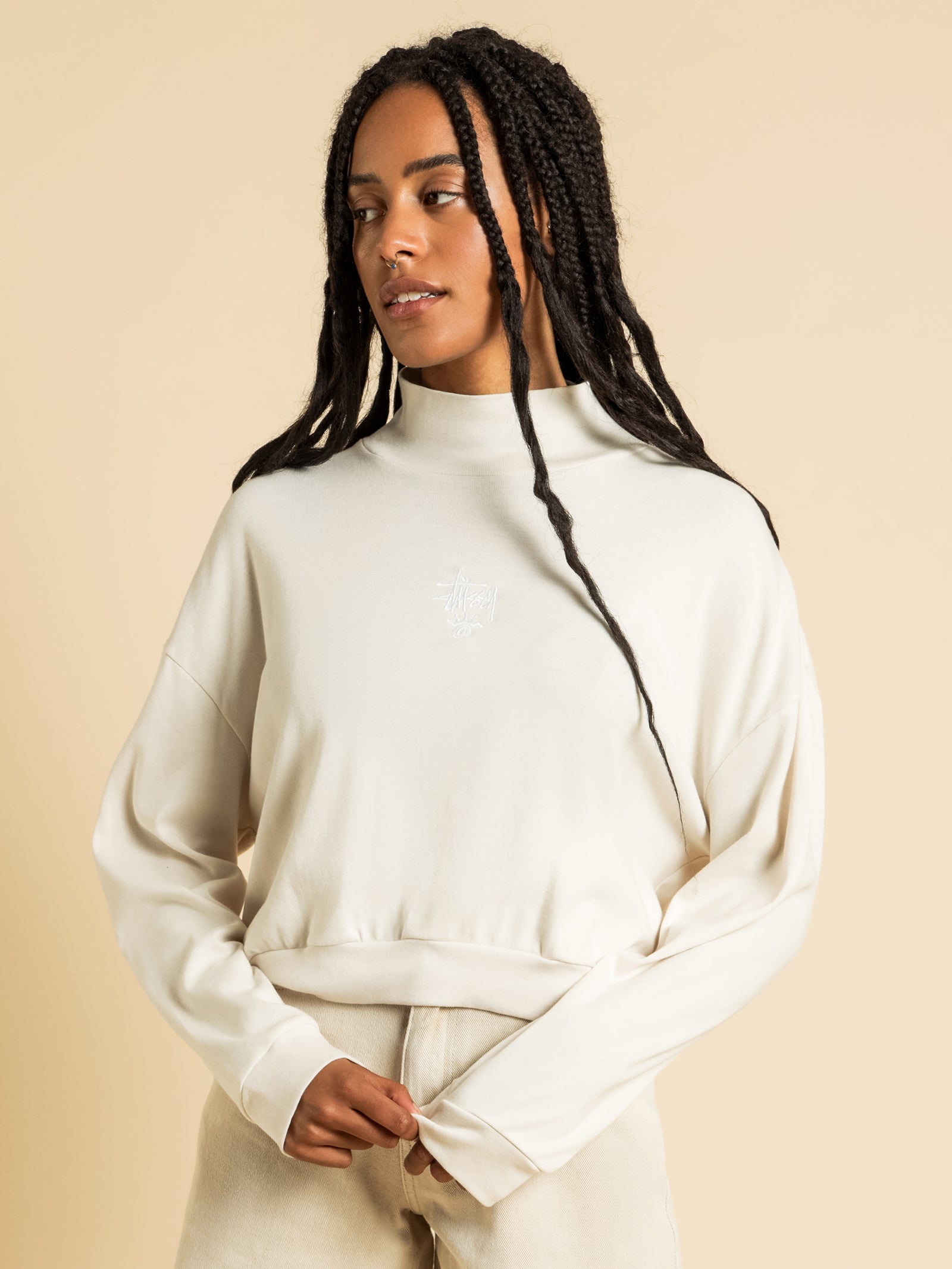 Ellen Rib Turtleneck Long Sleeve Top