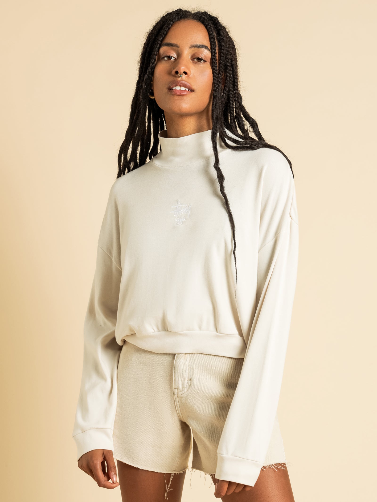 Ellen Rib Turtleneck Long Sleeve Top