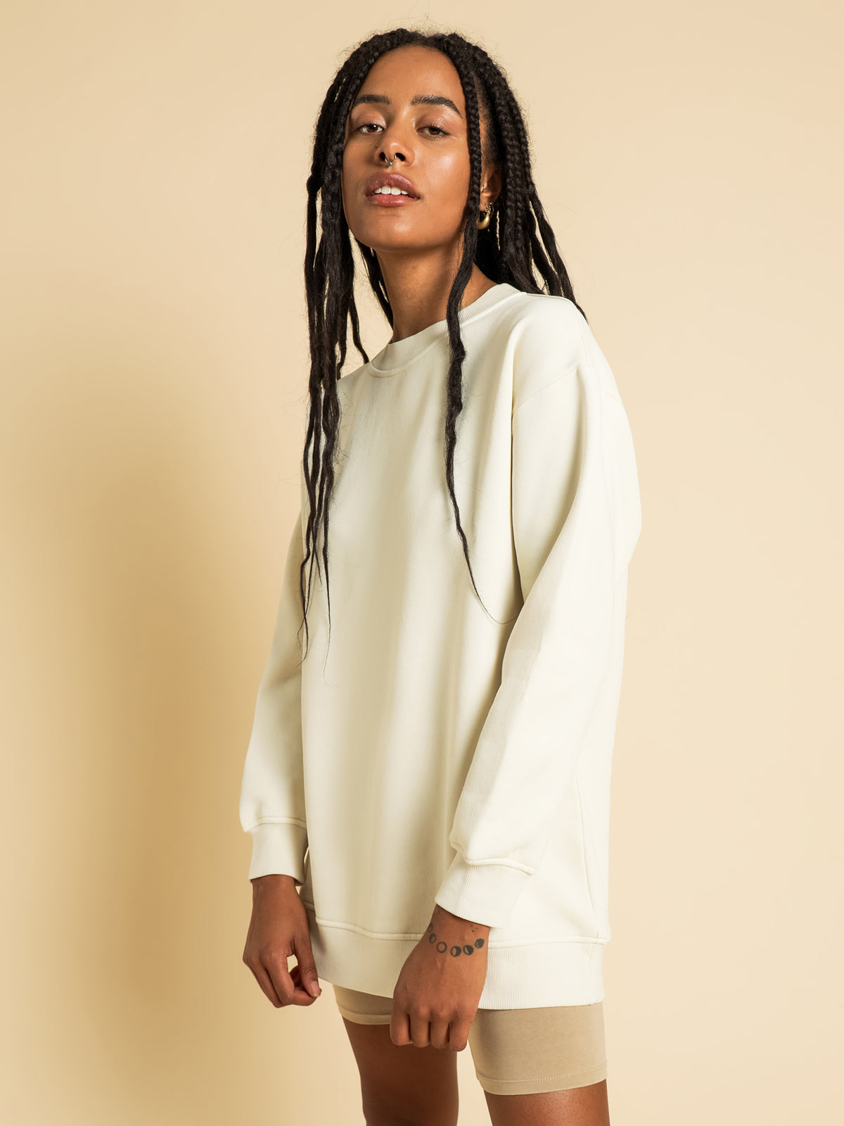 Nude Lucy Carter Classic Boyfriend Sweater | Ecru