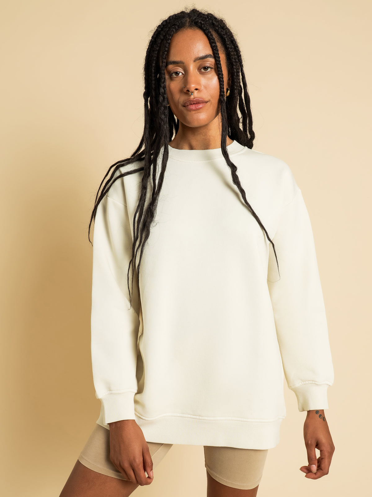 Nude Lucy Carter Classic Boyfriend Sweater | Ecru