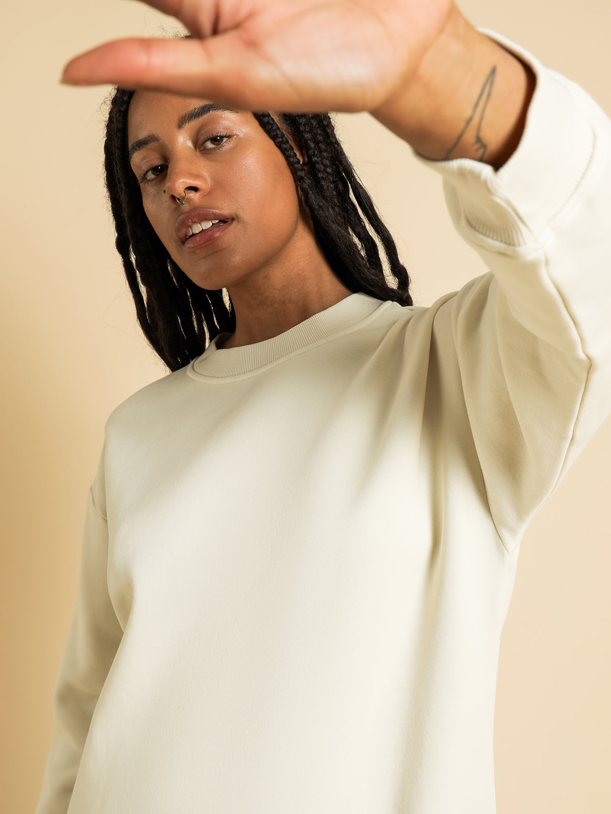 Nude Lucy Carter Classic Boyfriend Sweater | Ecru