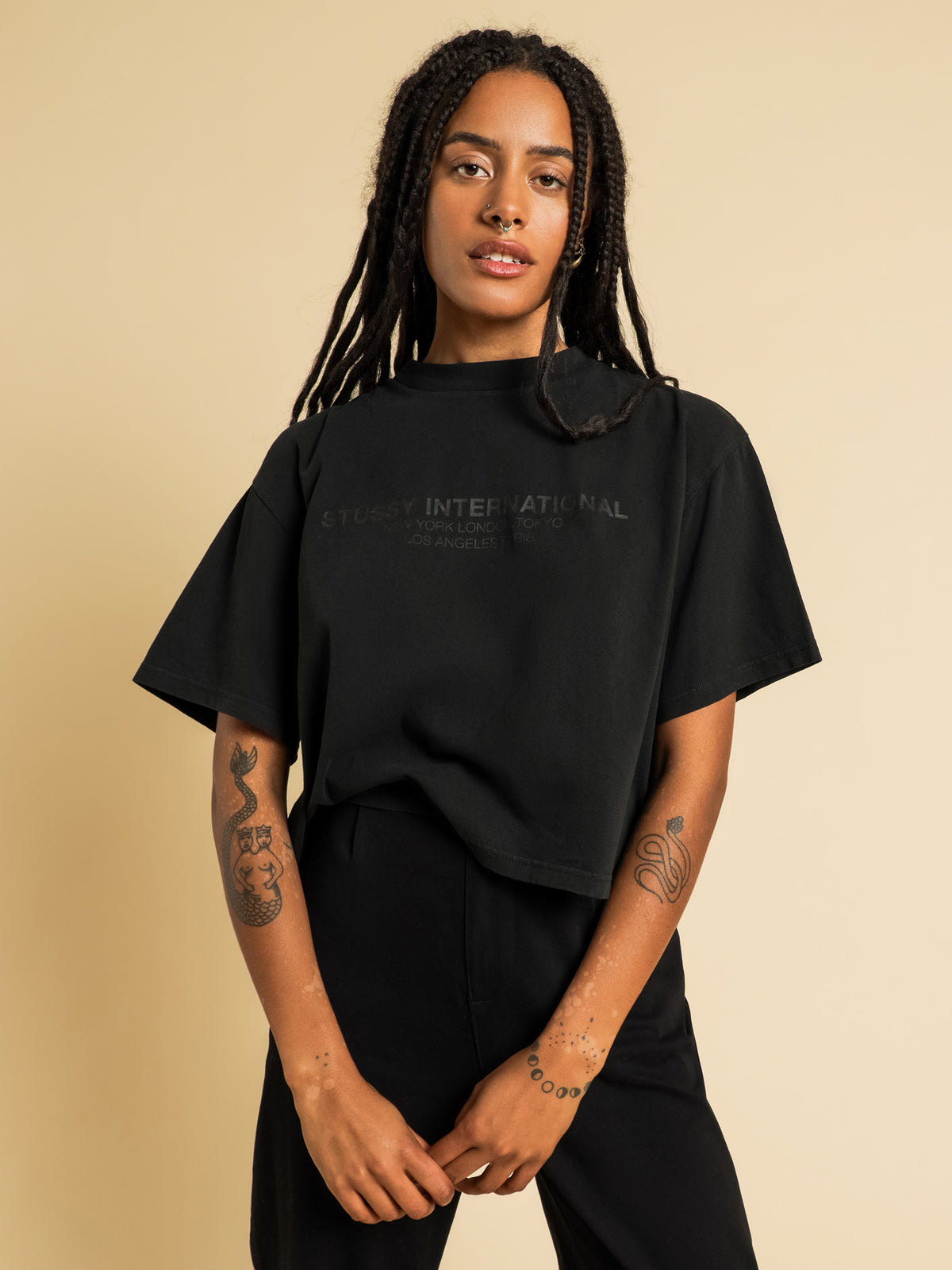 Cities Boxy T-Shirt in Black