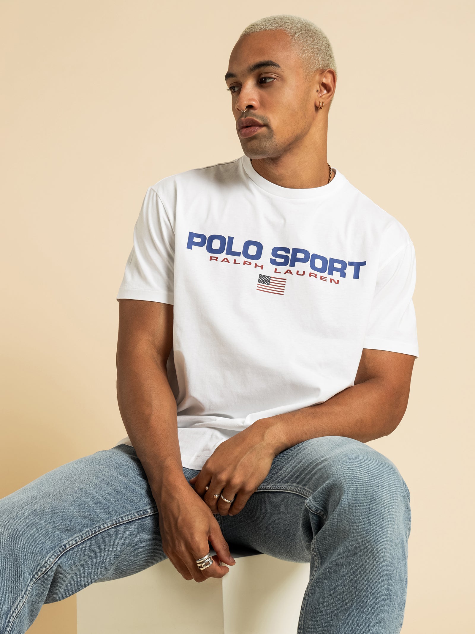 Polo Sport T-Shirt in White - Glue Store