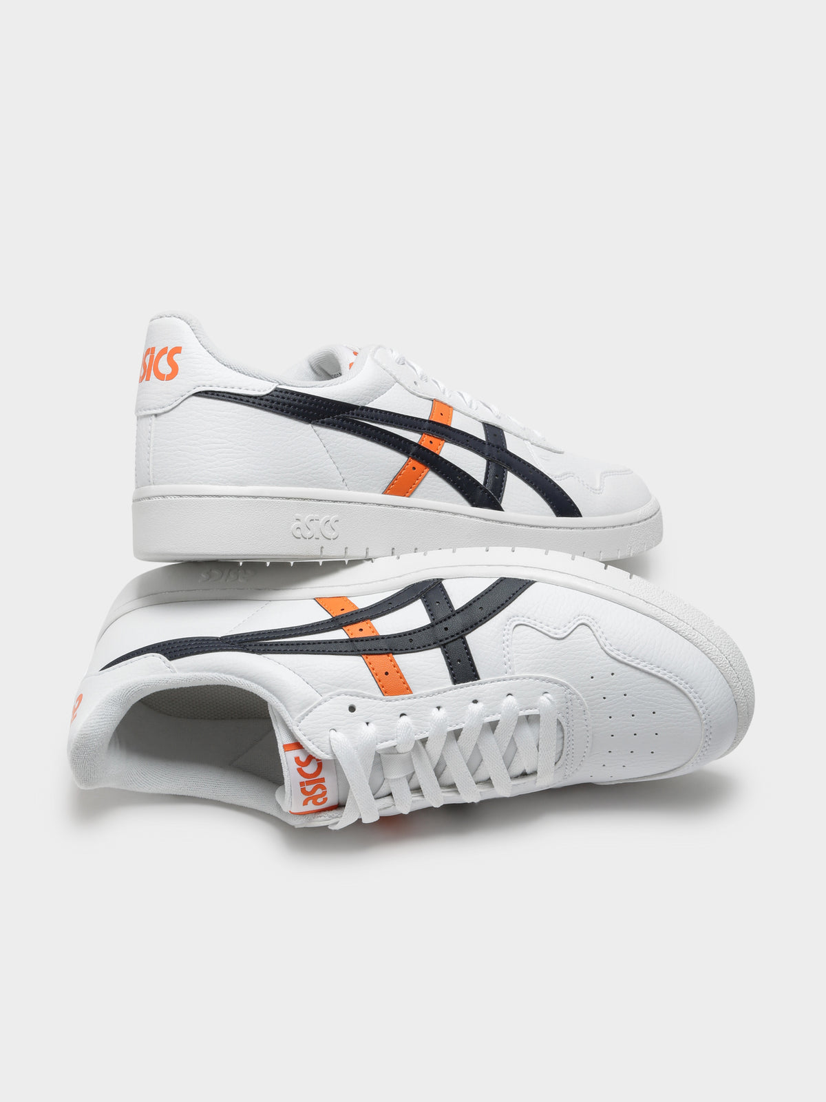 Mens Japan S Sneakers in White &amp; Marigold Orange