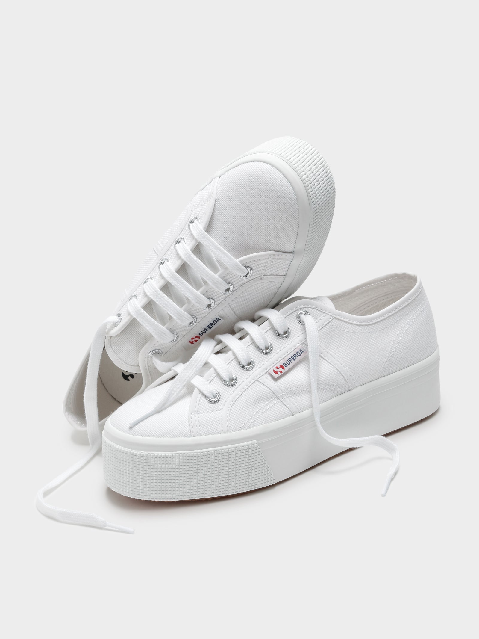 Womens 2790 Linea Up and Down Platform Sneakers in White