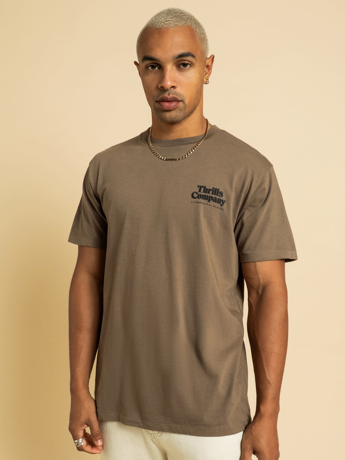 Company Pinline Stack Merch Fit T-Shirt in Desert