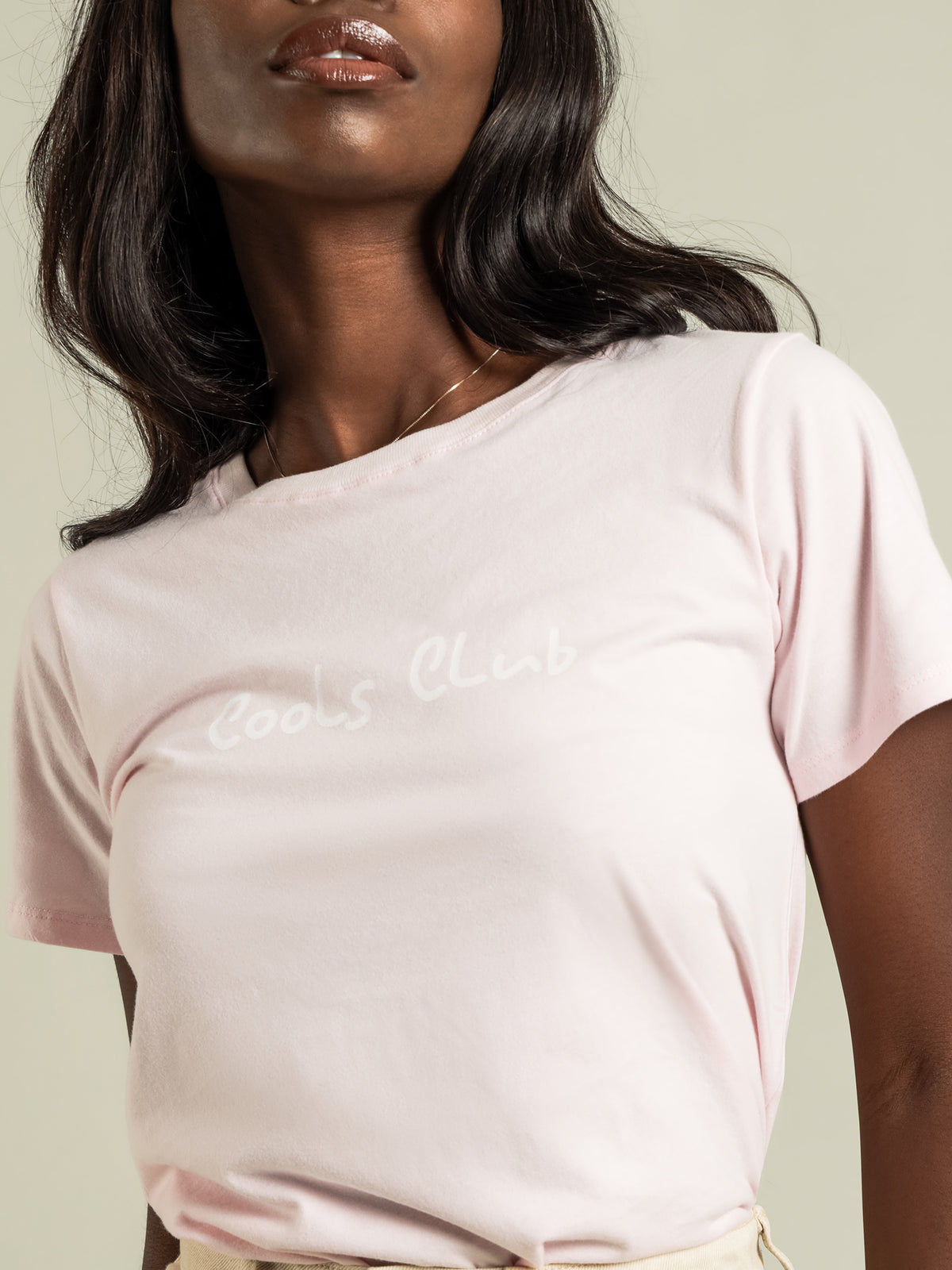 Sunday Gals Club T-Shirt in Faded Pink