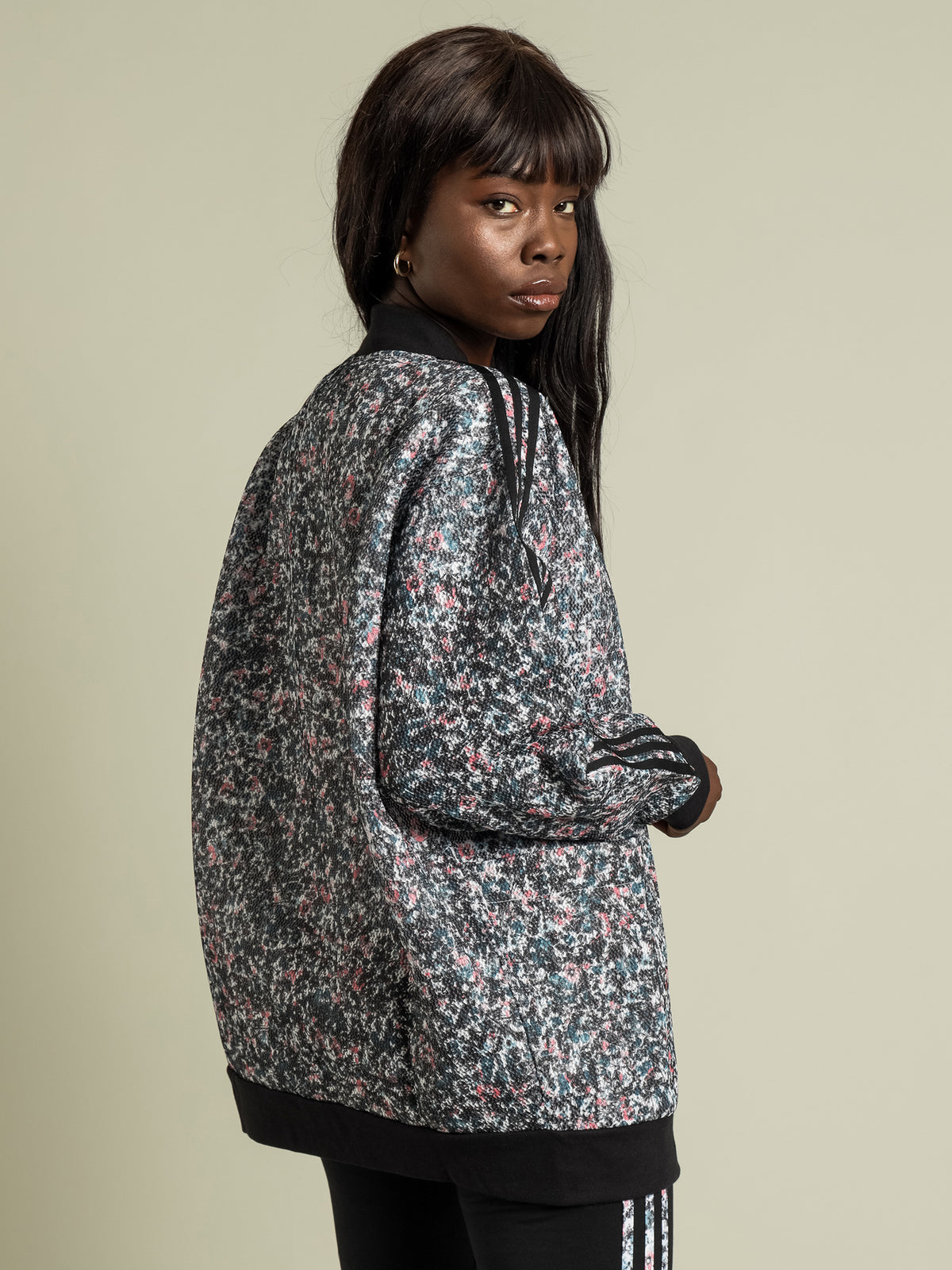 Adidas Loose-Fit Long Bomber Jacket | Multi