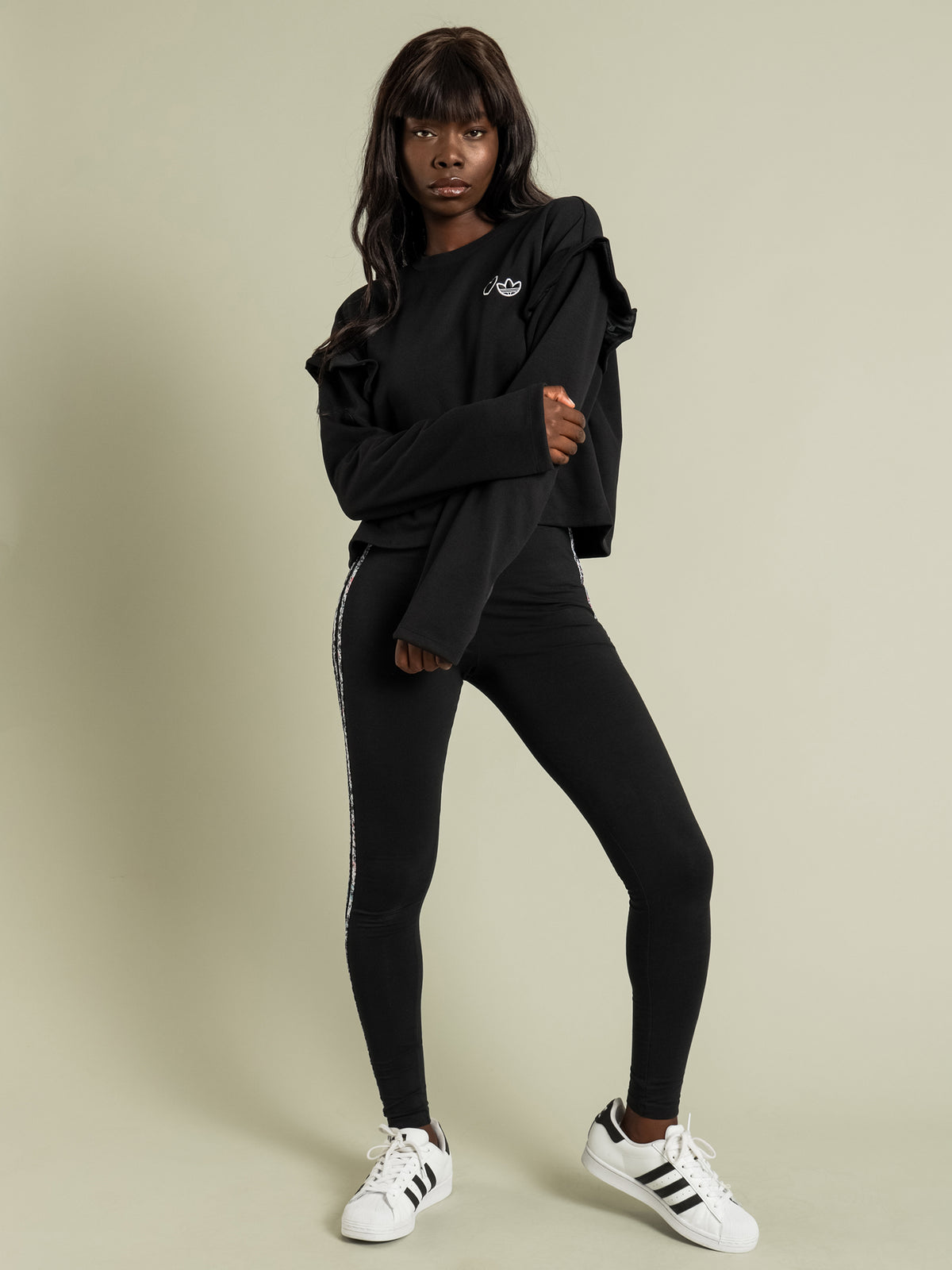 Adidas Love Heart Crewneck Sweatshirt | Black