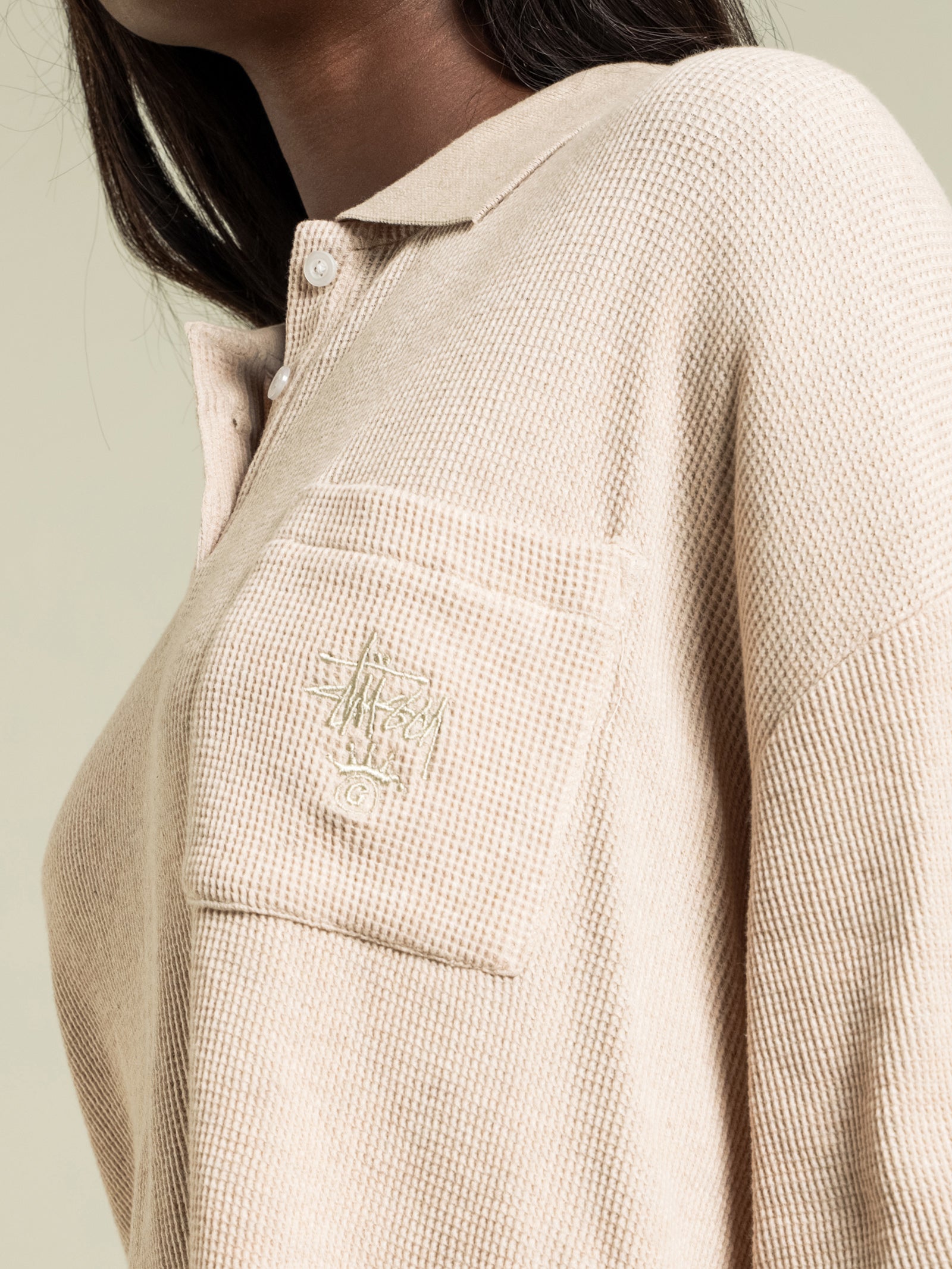 Owens Waffle Oversized Polo Shirt