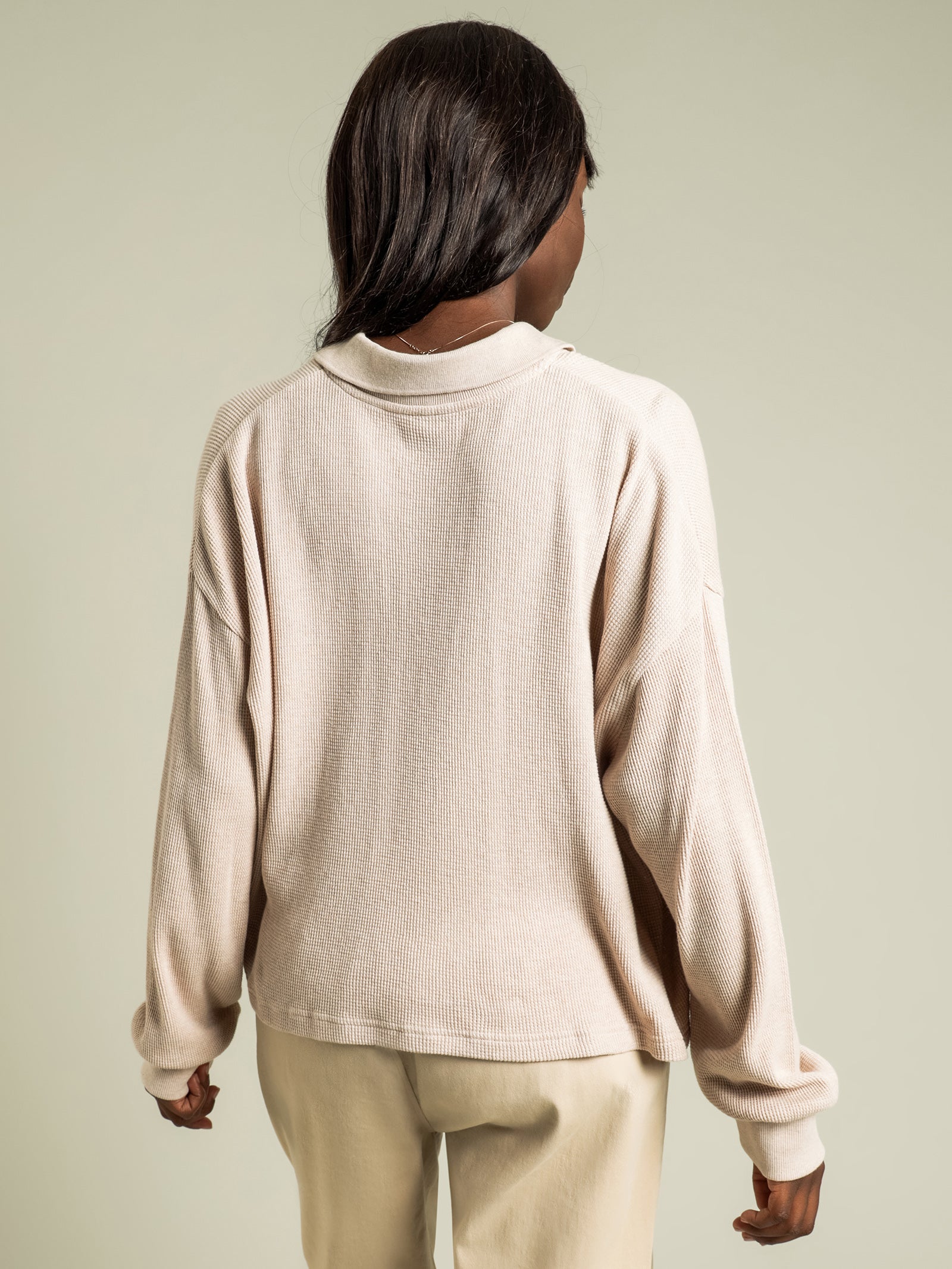 Owens Waffle Oversized Polo Shirt