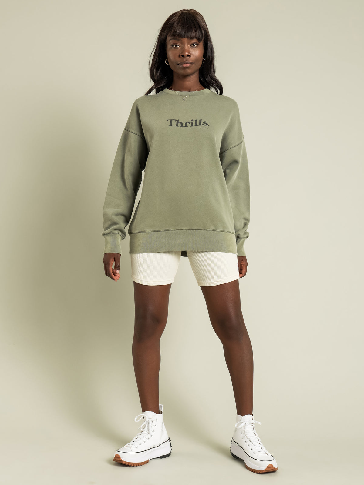 Enchantment Slouch Jumper in Army Green