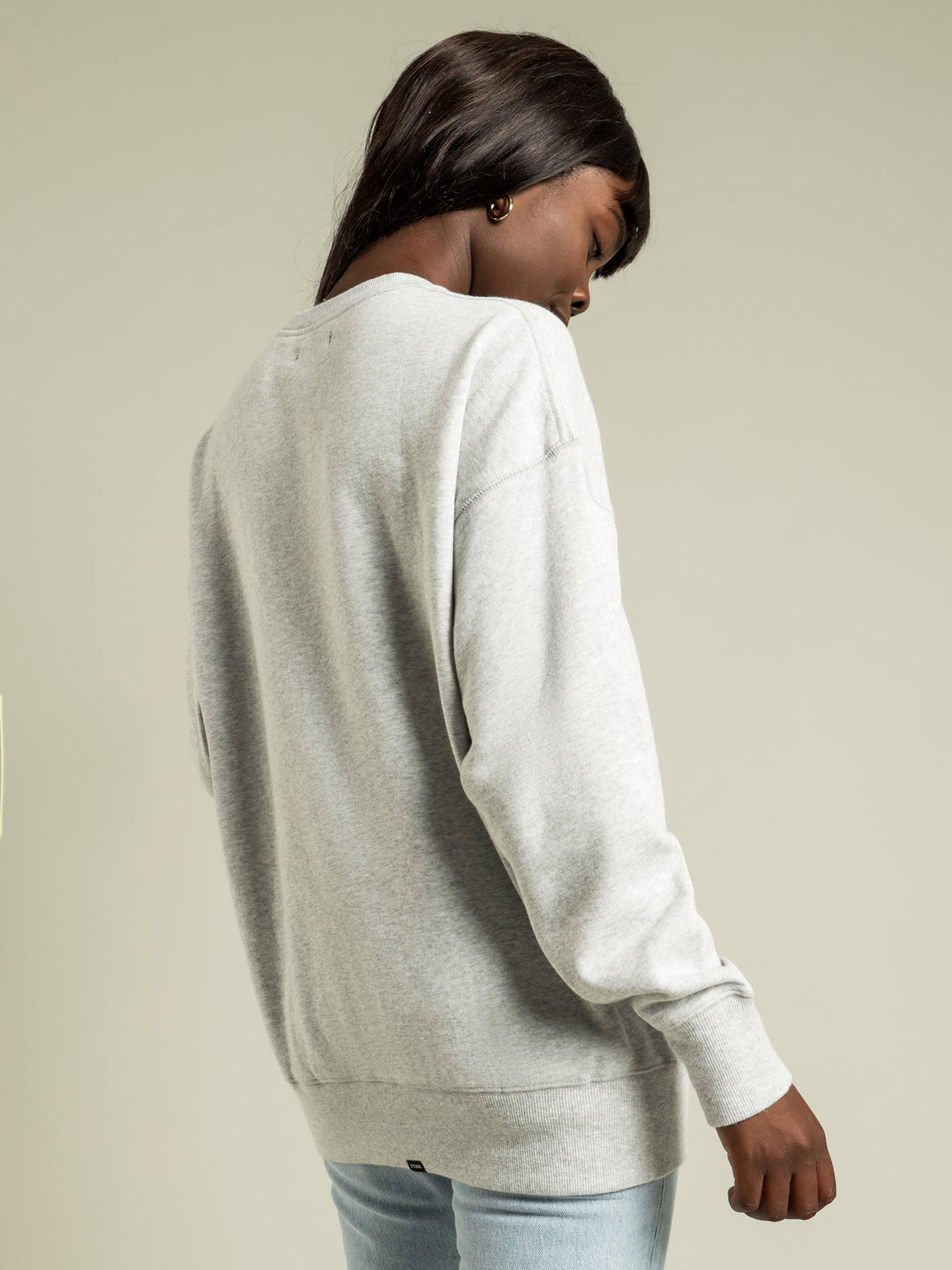 Diversion Slouch Crewneck in Snow Marle