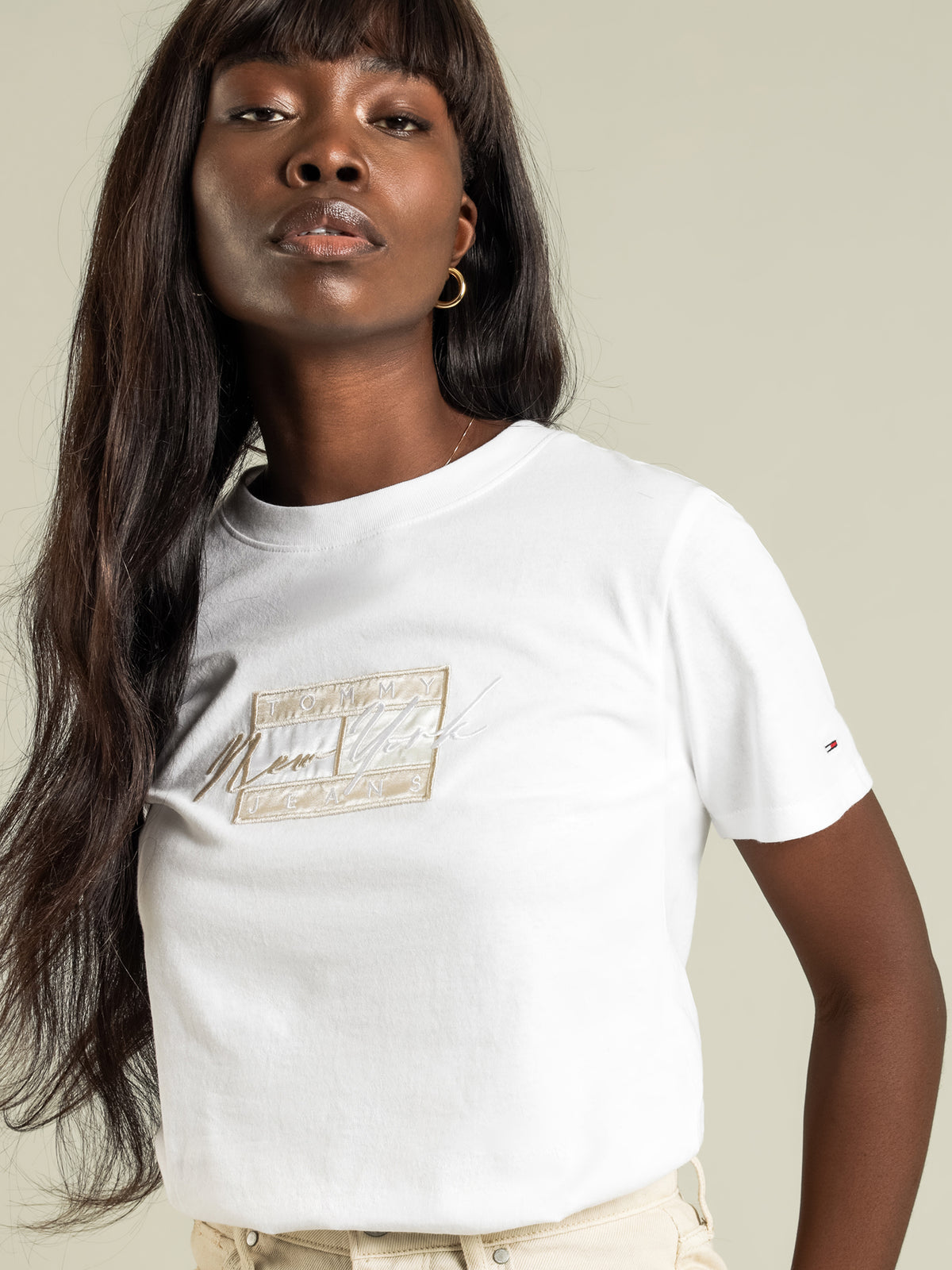 Embroidered Logo T-Shirt in White