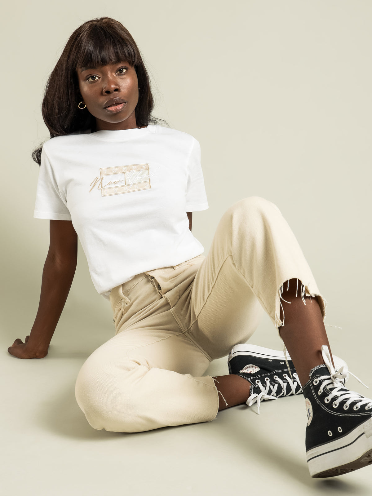 Embroidered Logo T-Shirt in White