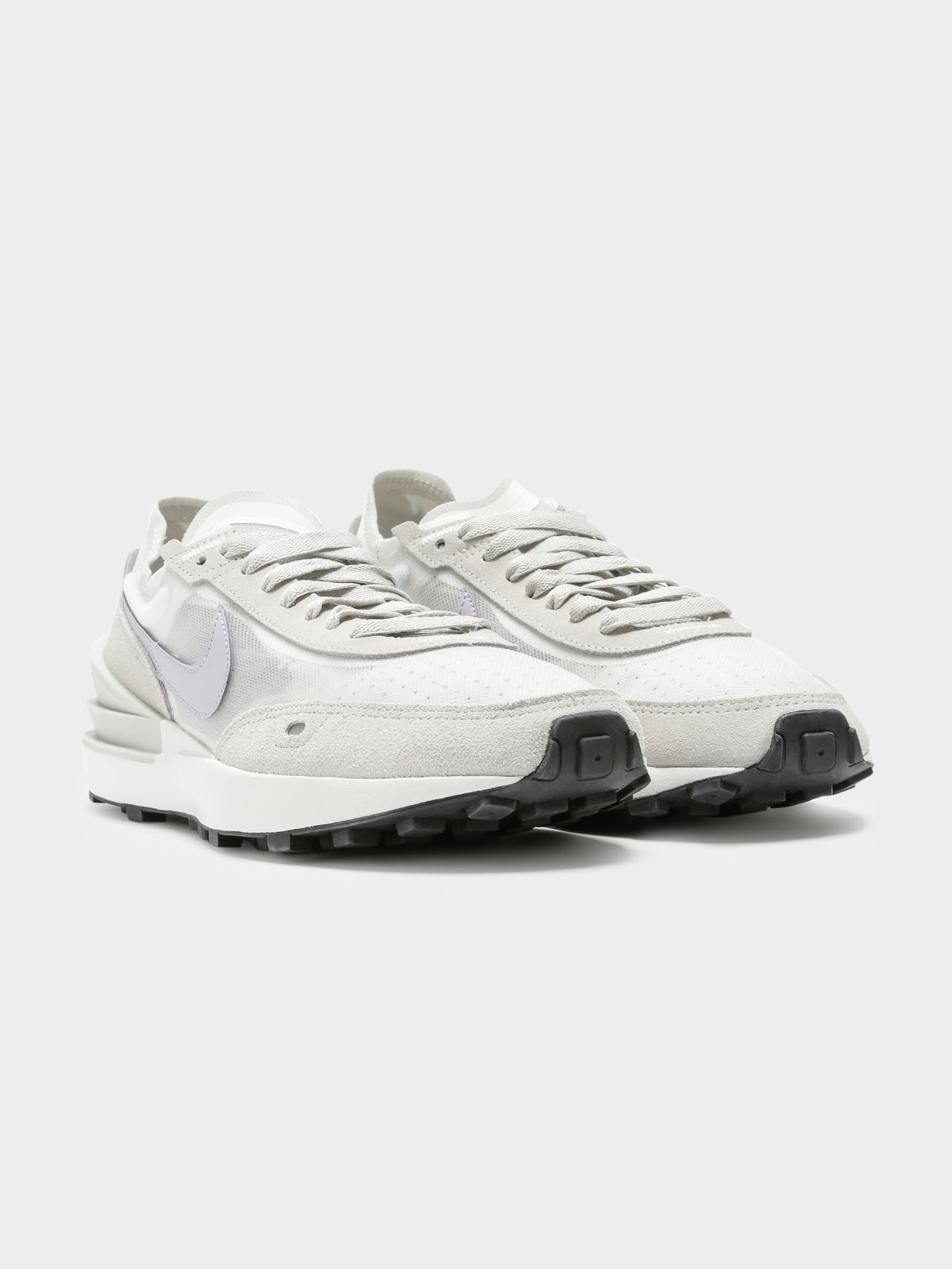 Womens Waffle One Sneakers in Summit White &amp; Infinite Lilac
