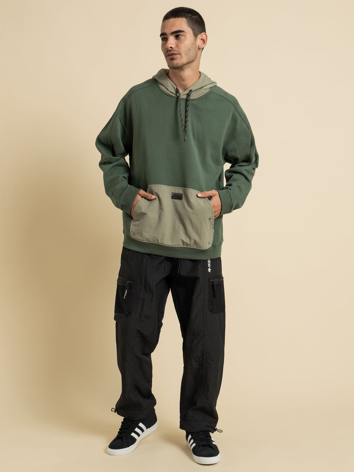 RYV Utililty Hoodie in Green Oxide and Clay
