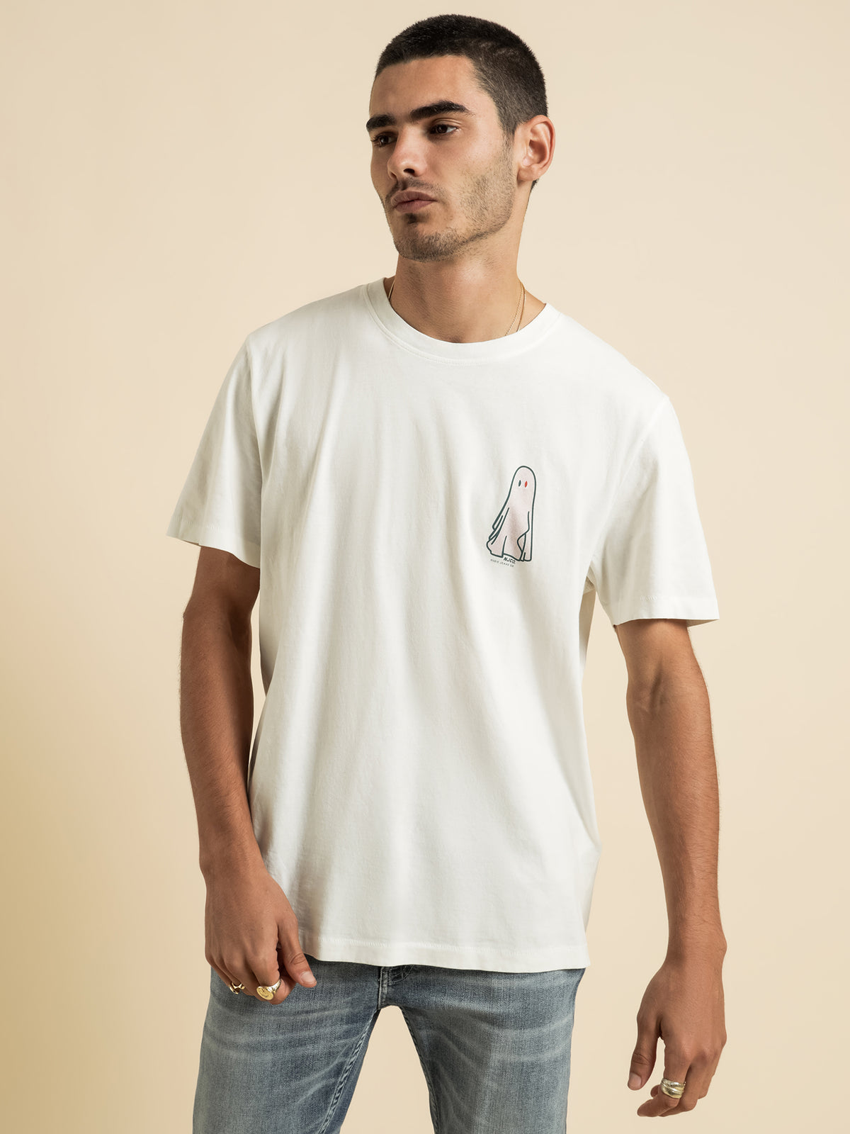 Roy Ghost T-Shirt in Chalk White