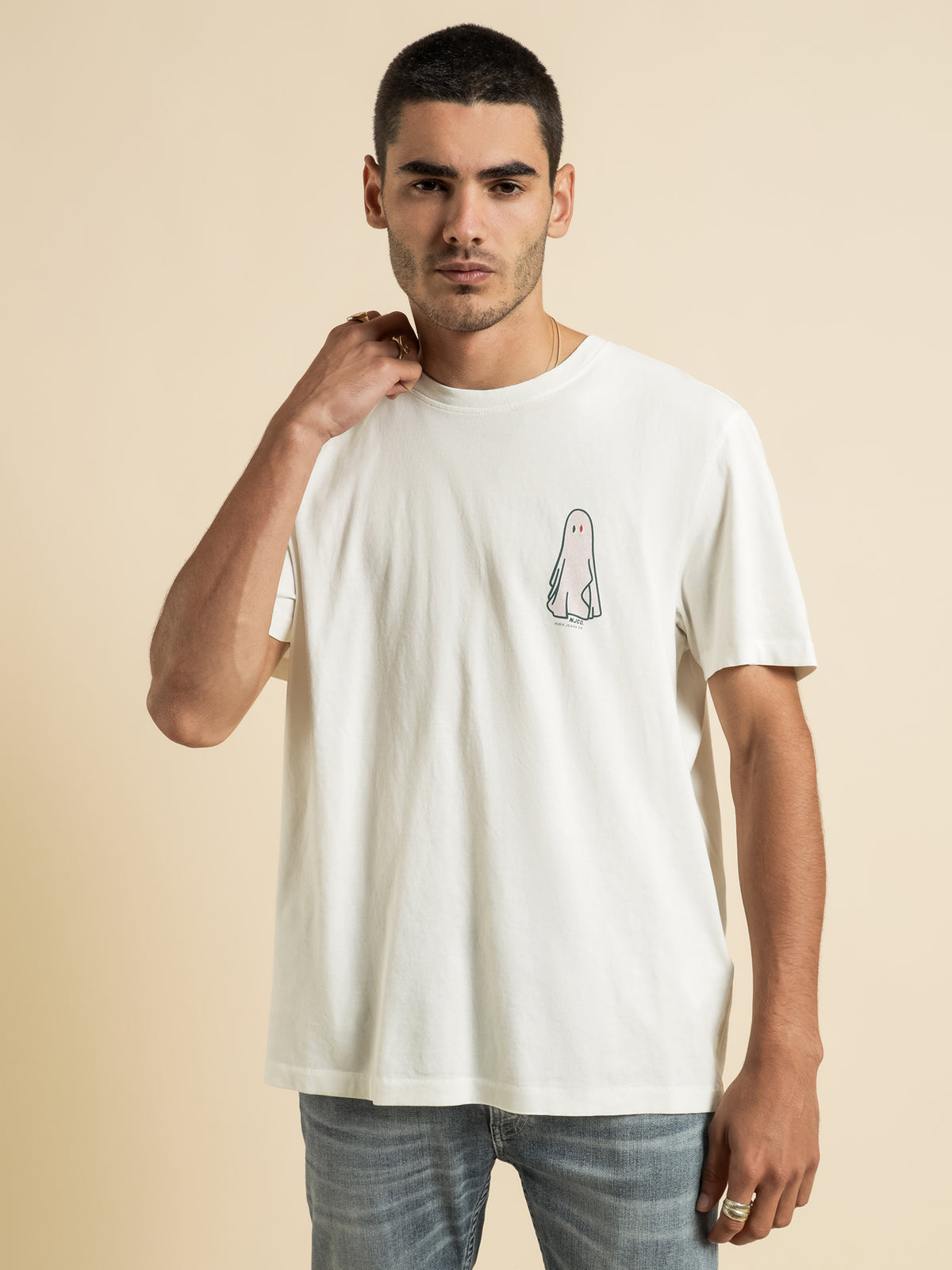 Roy Ghost T-Shirt in Chalk White