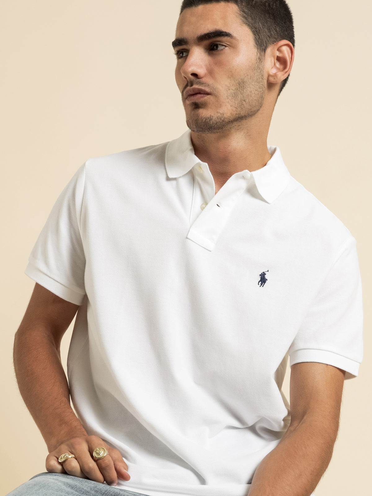 Polo Ralph Lauren Custom Slim Polo T-Shirt | White