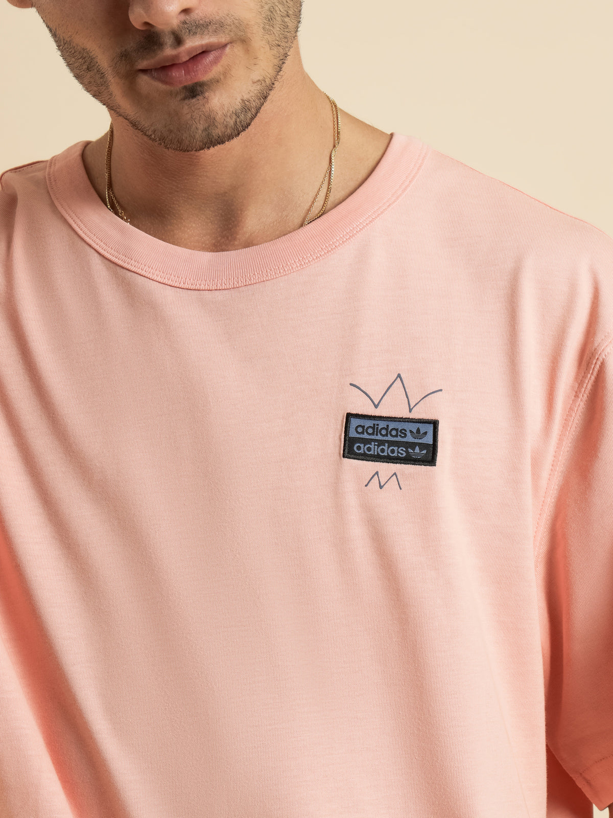 R.Y.V Abstract Original T-Shirt in Dust Pink