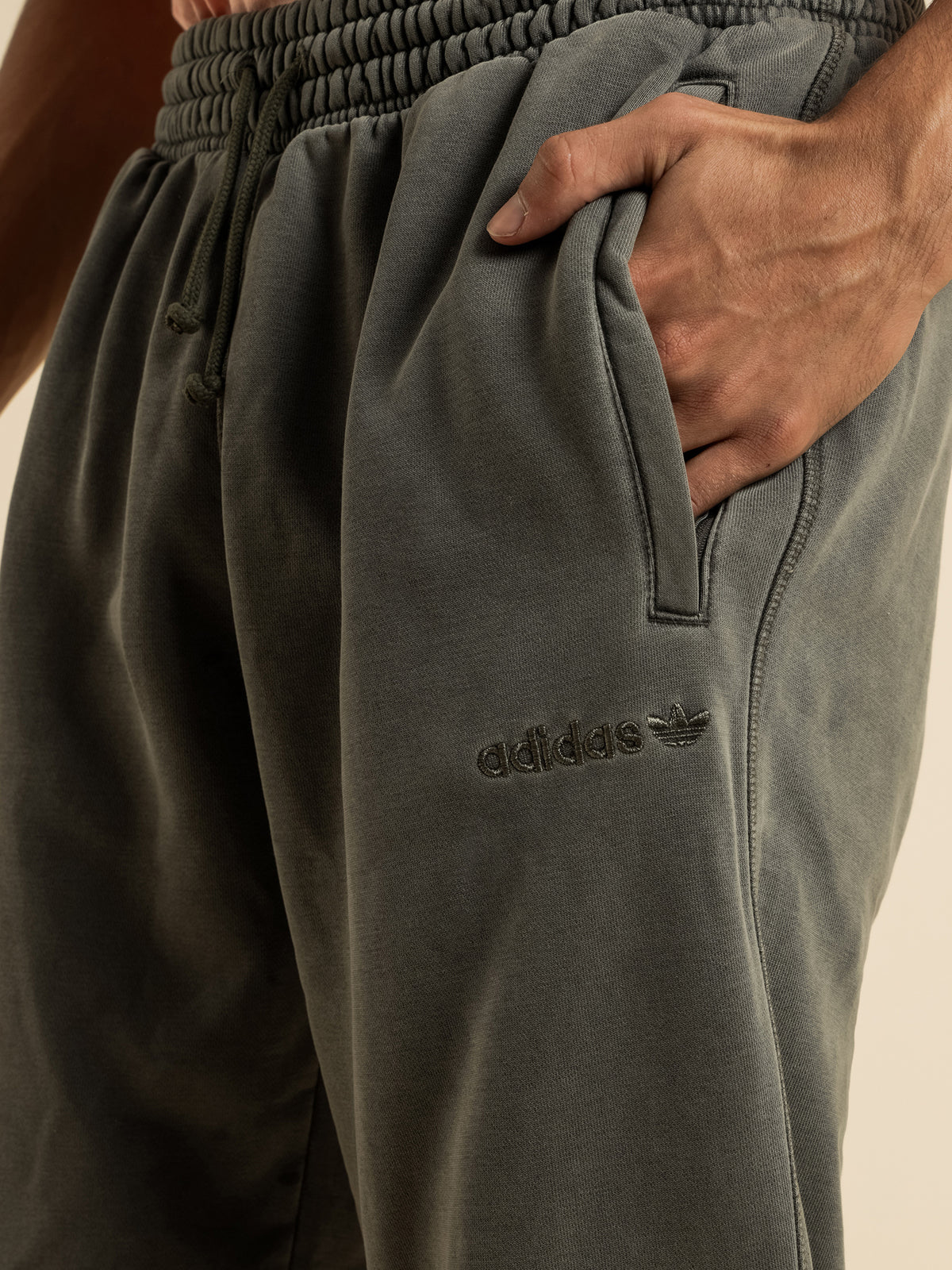 Adidas Overdyed Trackpants | Olive