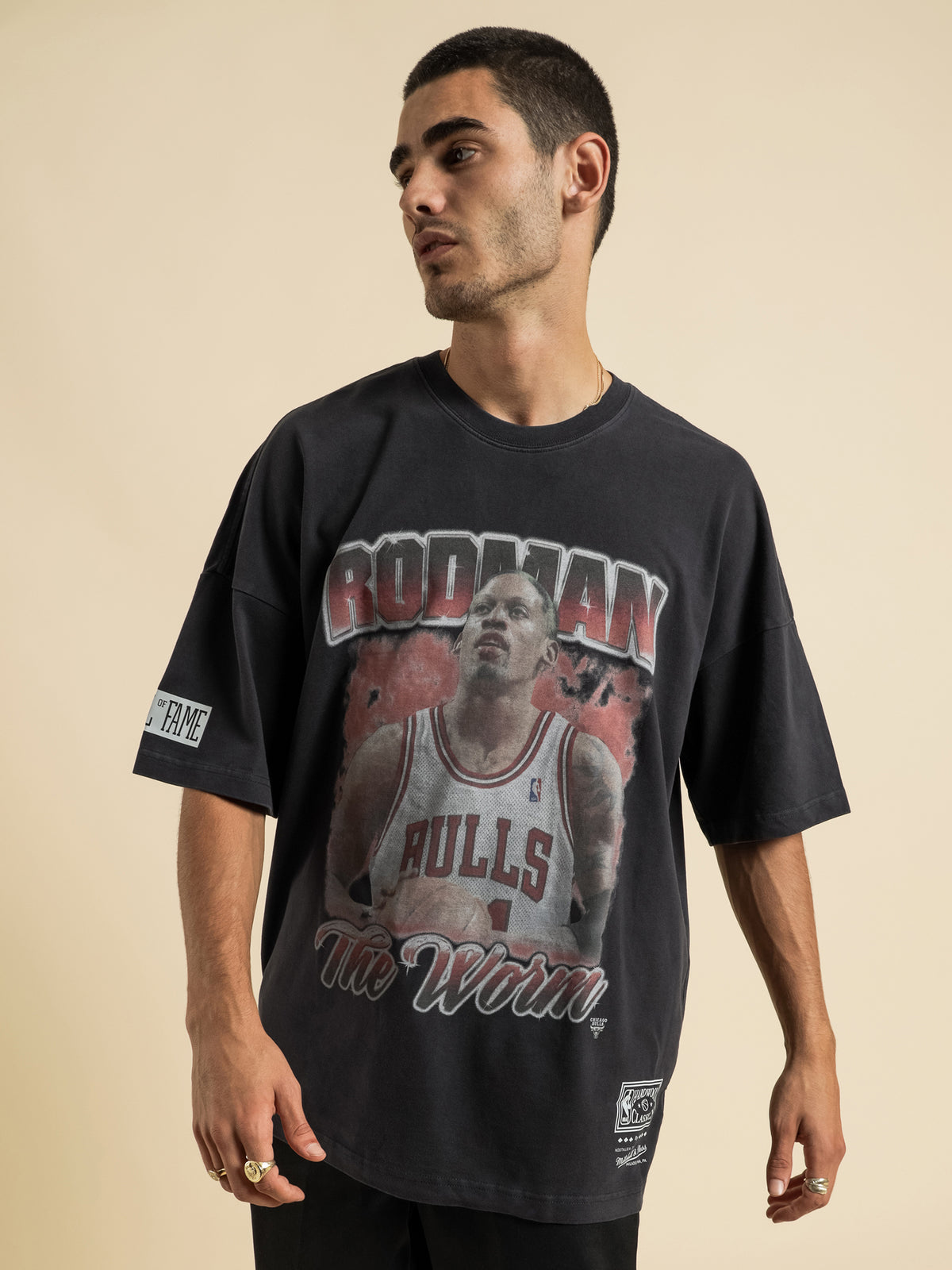 Vintage Dennis Rodman T-Shirt in Faded Black