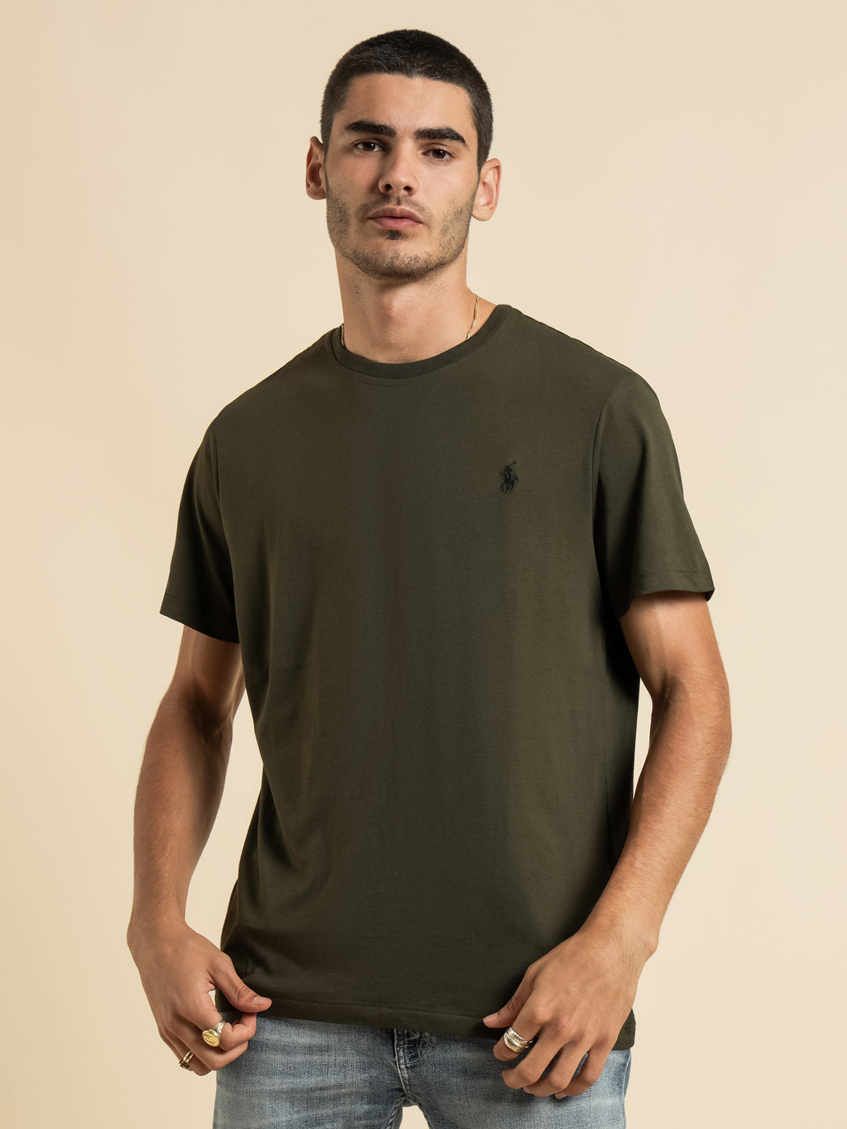 Custom Slim Fit T-Shirt in Green