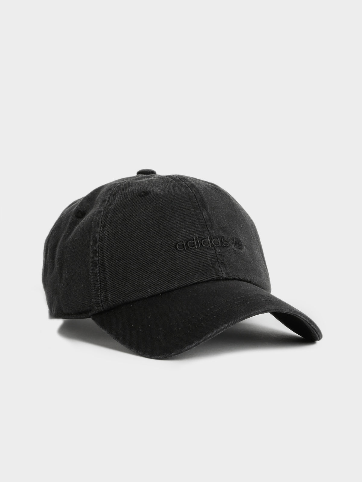 Washed Basketball Cap in Faded Black