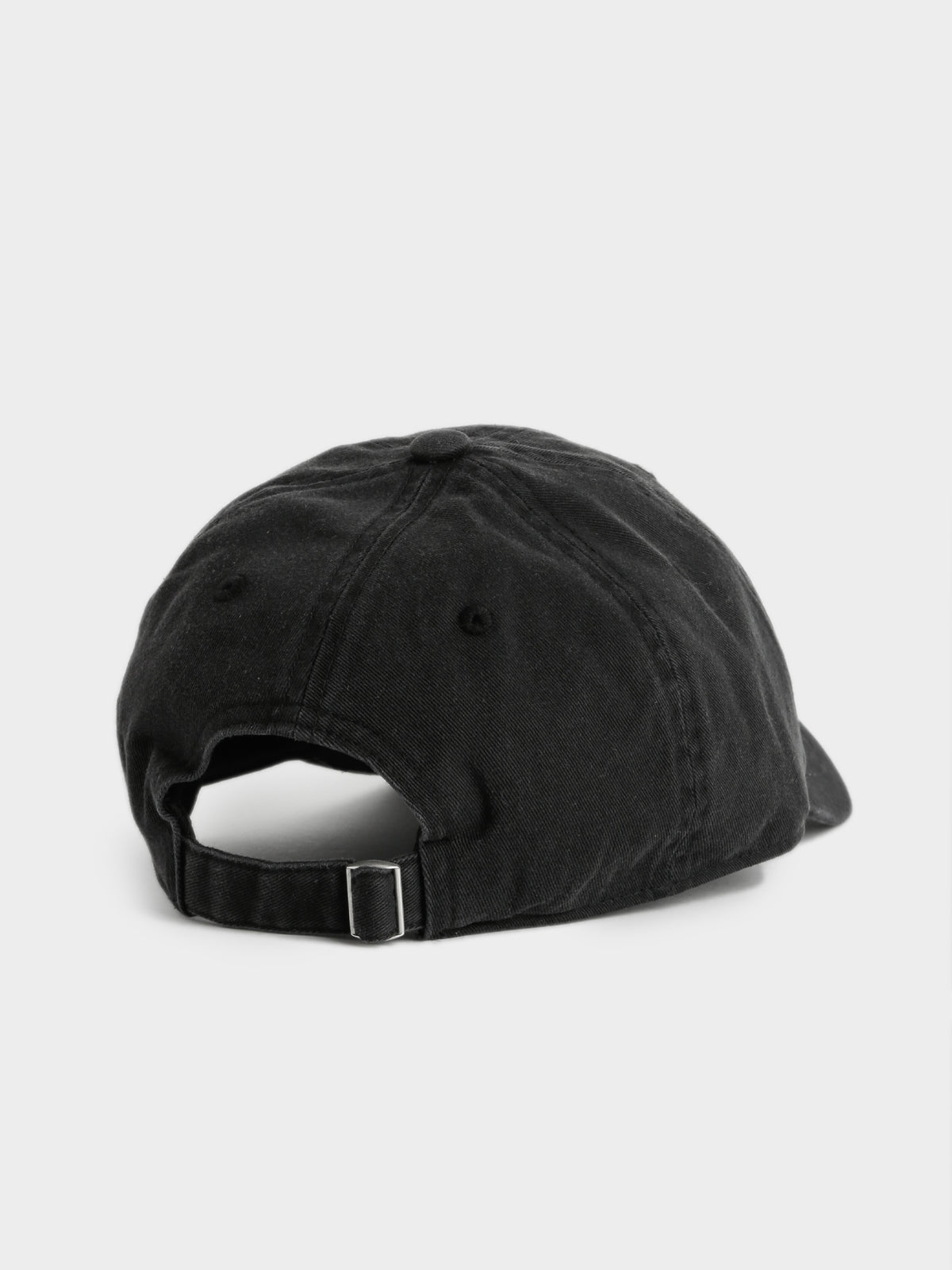 Washed Basketball Cap in Faded Black