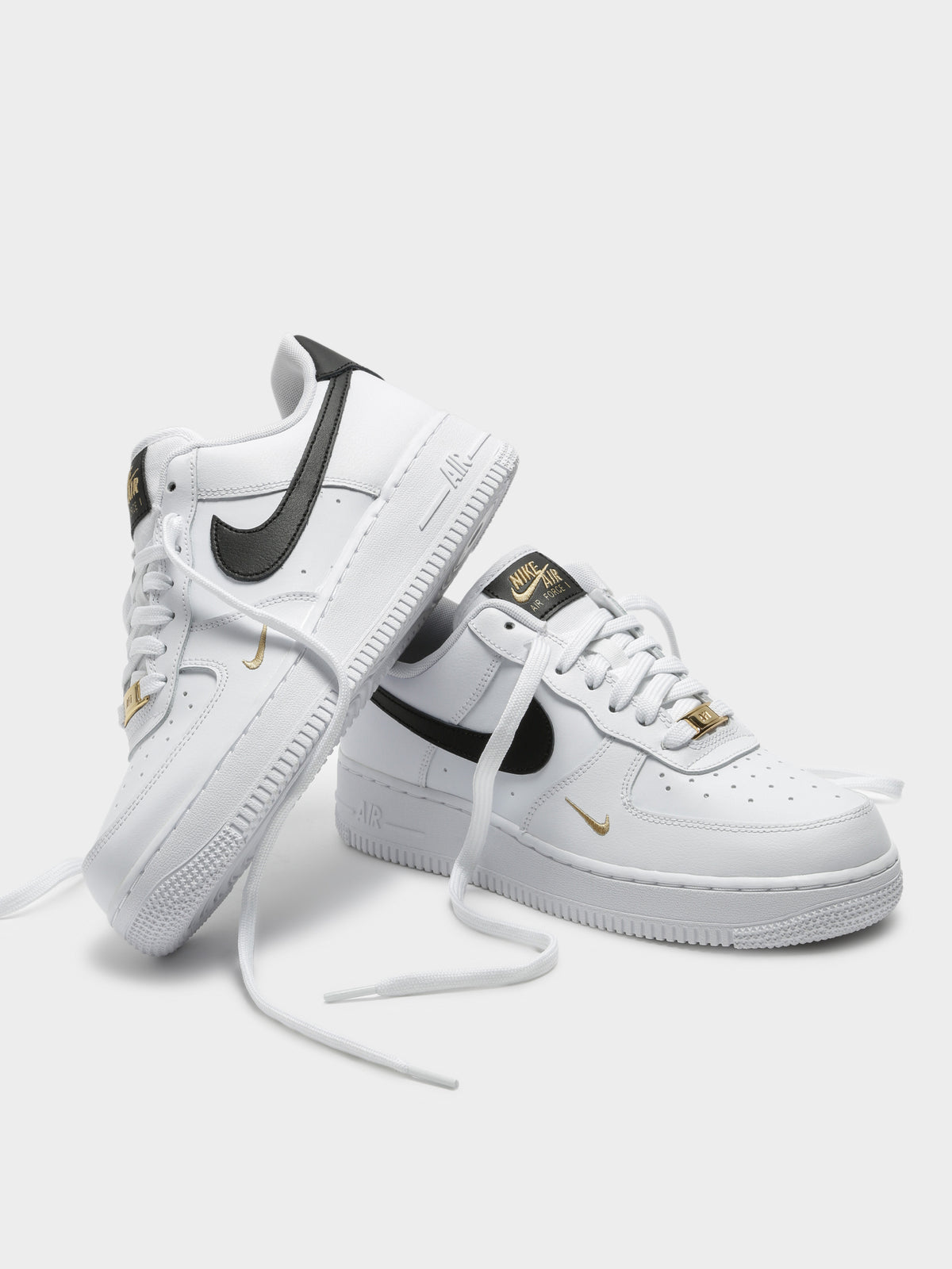 Womens Air Force 1 &#39;07 Sneakers in Black &amp; White