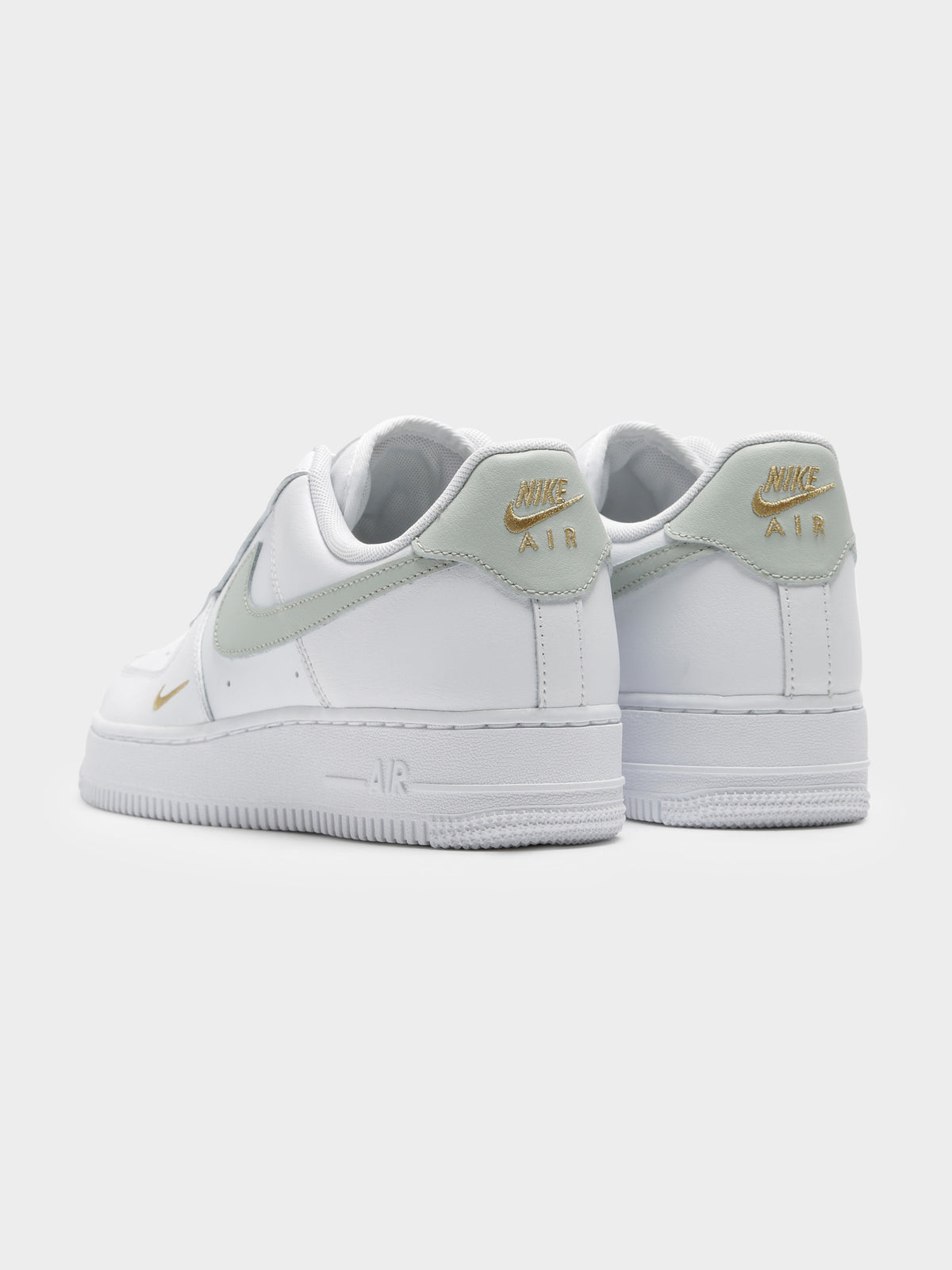 Womens Air Force 1 &#39;07 Sneakers in White &amp; Grey