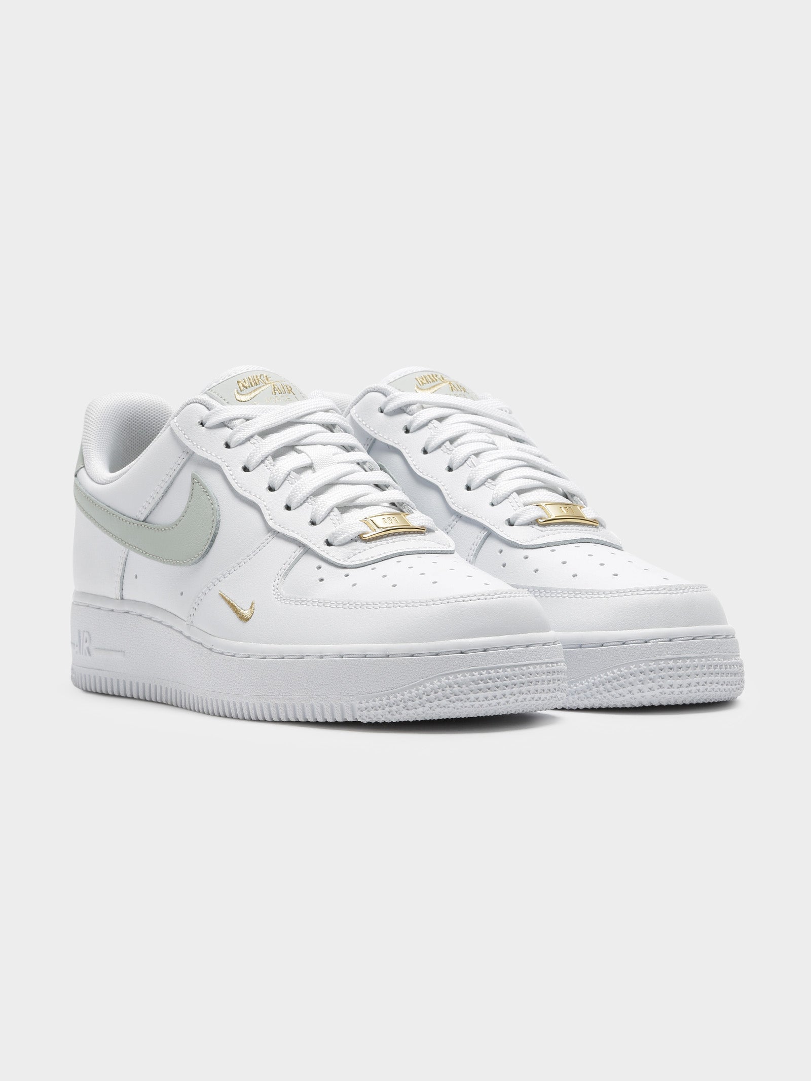 Womens Air Force 1 '07 Sneakers in White & Grey
