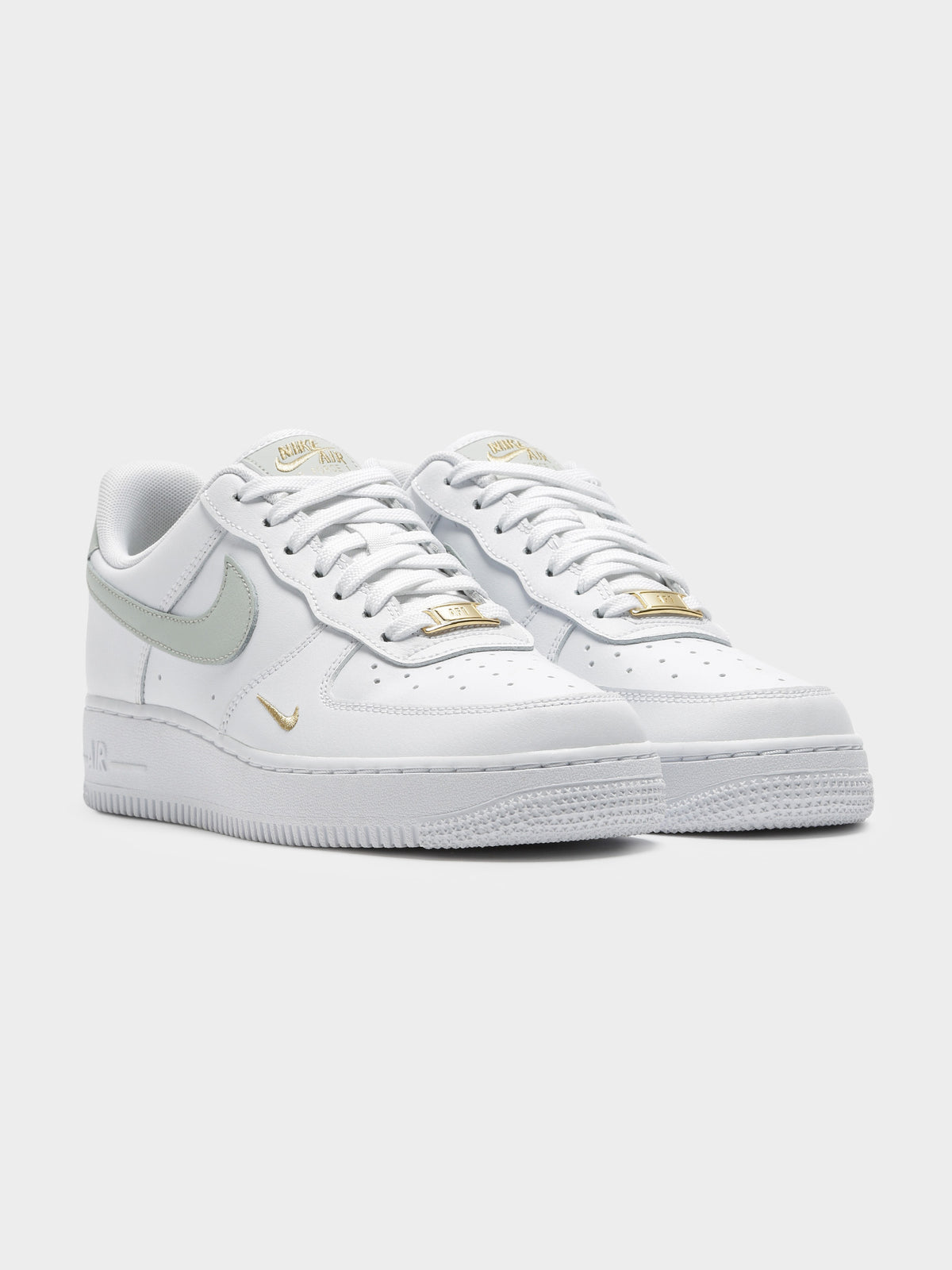Womens Air Force 1 &#39;07 Sneakers in White &amp; Grey