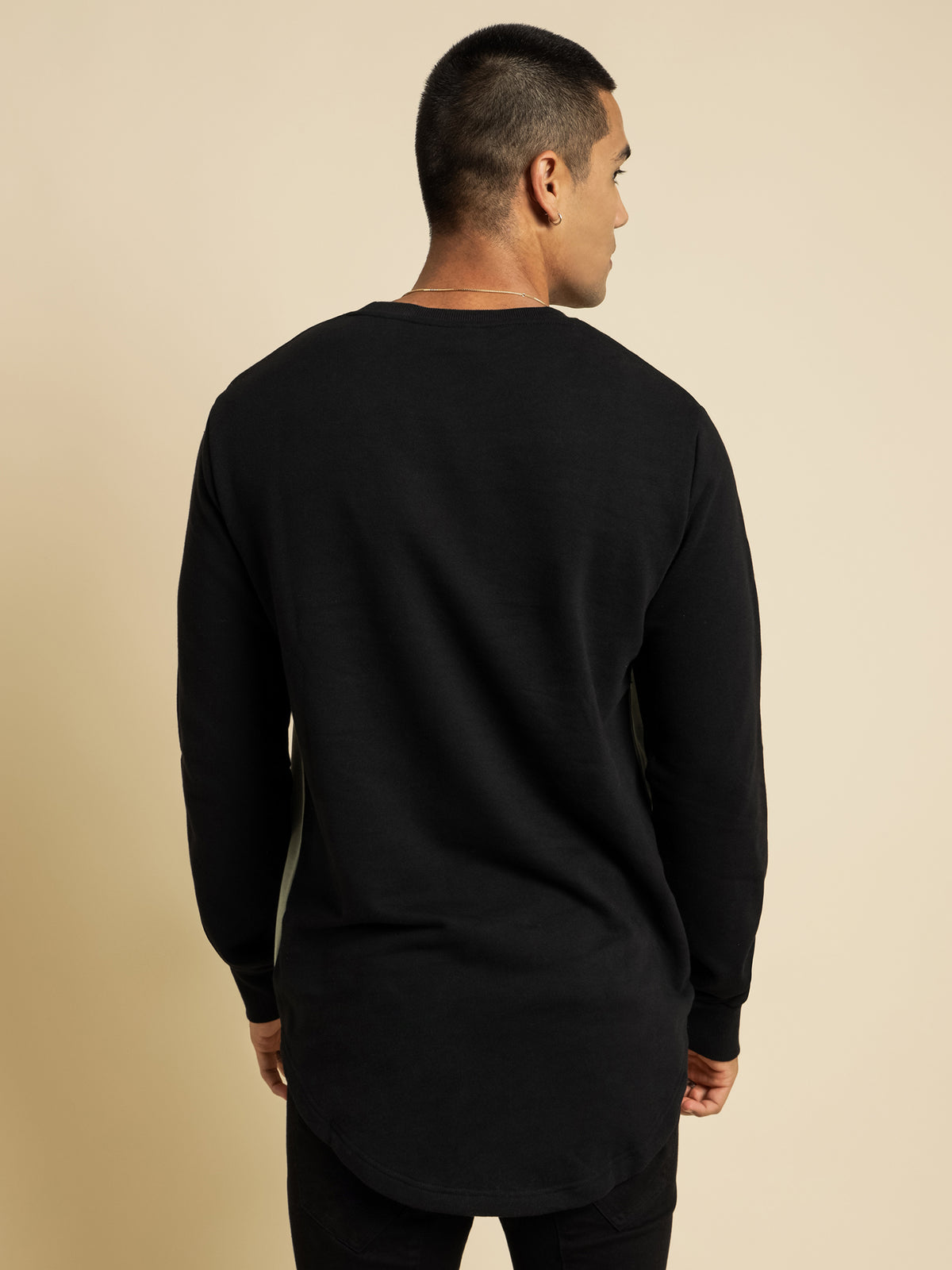 Perazzi Dual Curved Sweater in Black