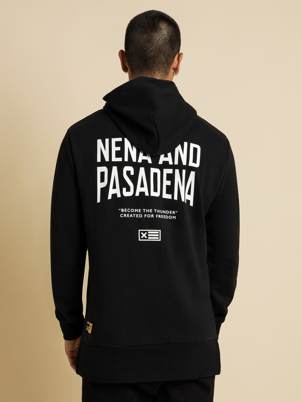 Nena and Pasadena Become The Thunder Step Hooded Sweater in Jet Black | Black