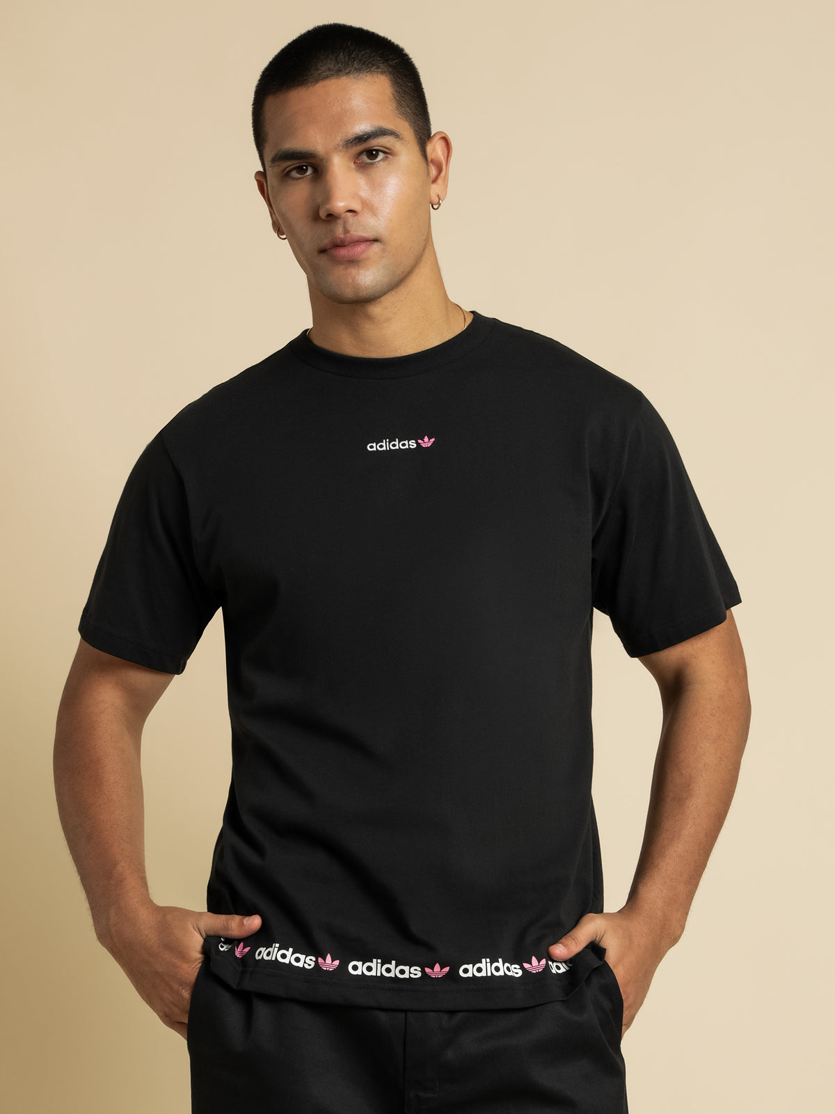 Linear Repeat T-Shirt in Black