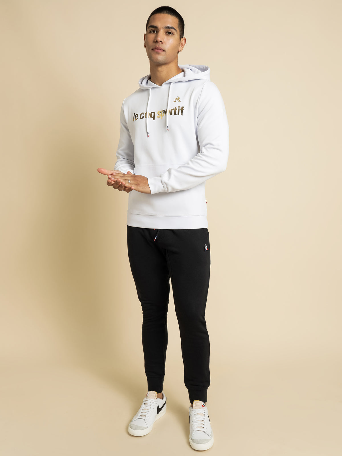 Roissey Foil hooded Sweat in White