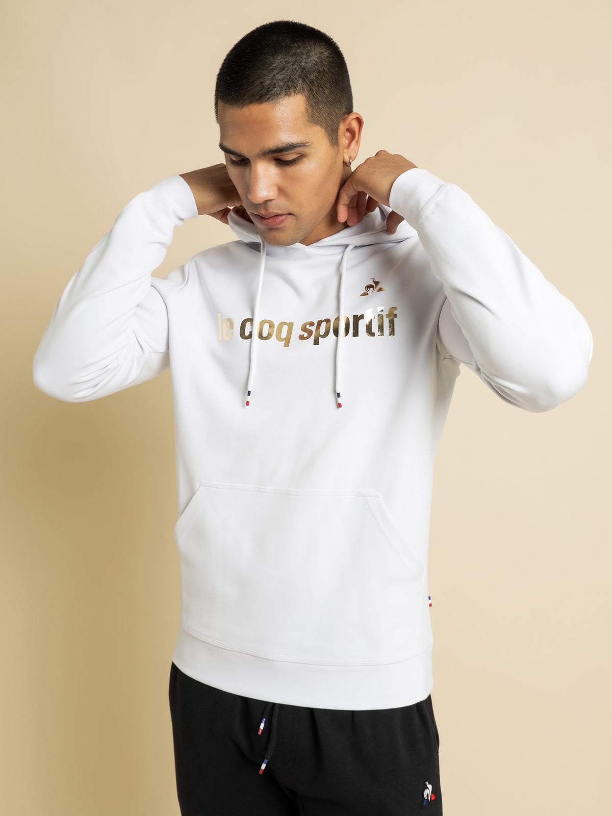 Roissey Foil hooded Sweat in White