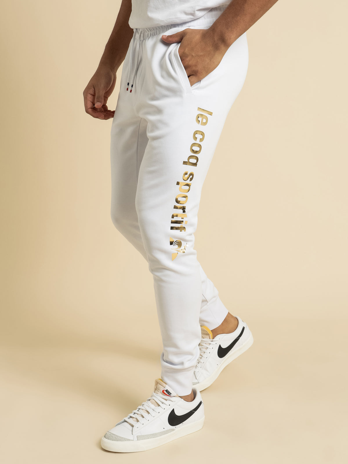 Roissey Foil Trackpants in White