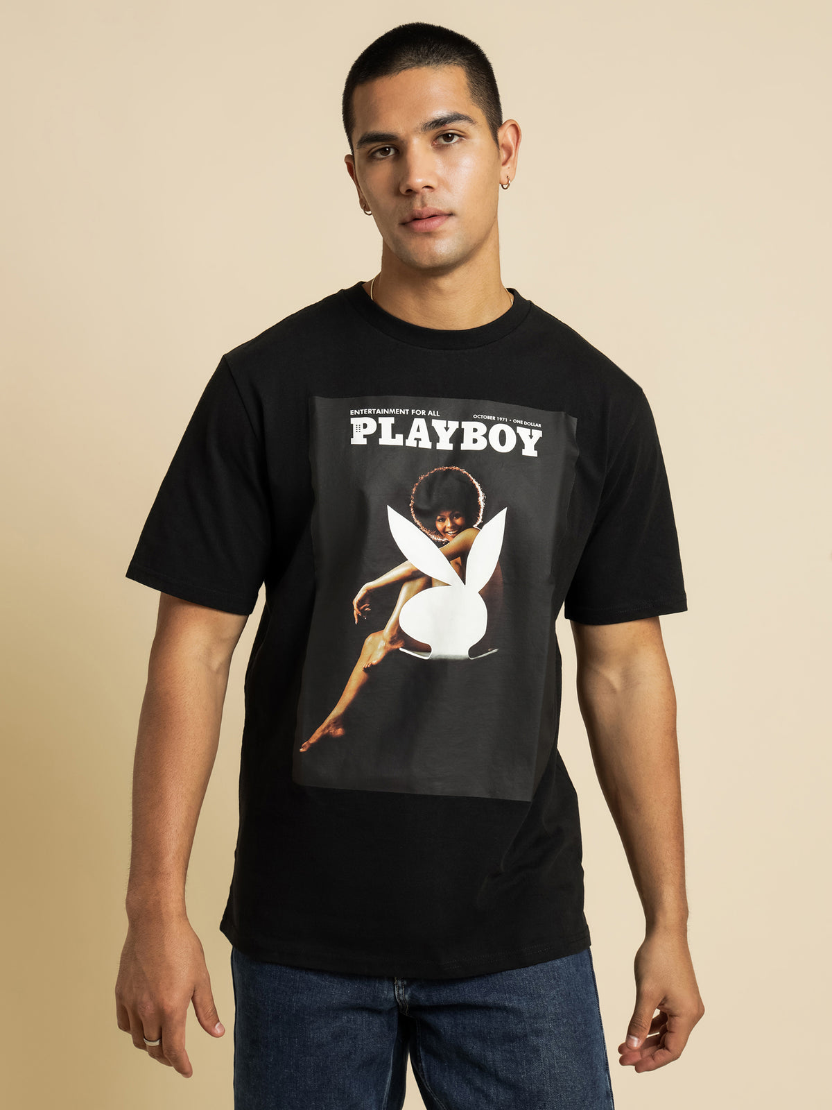 Playboy October 1971 T-Shirt in Black