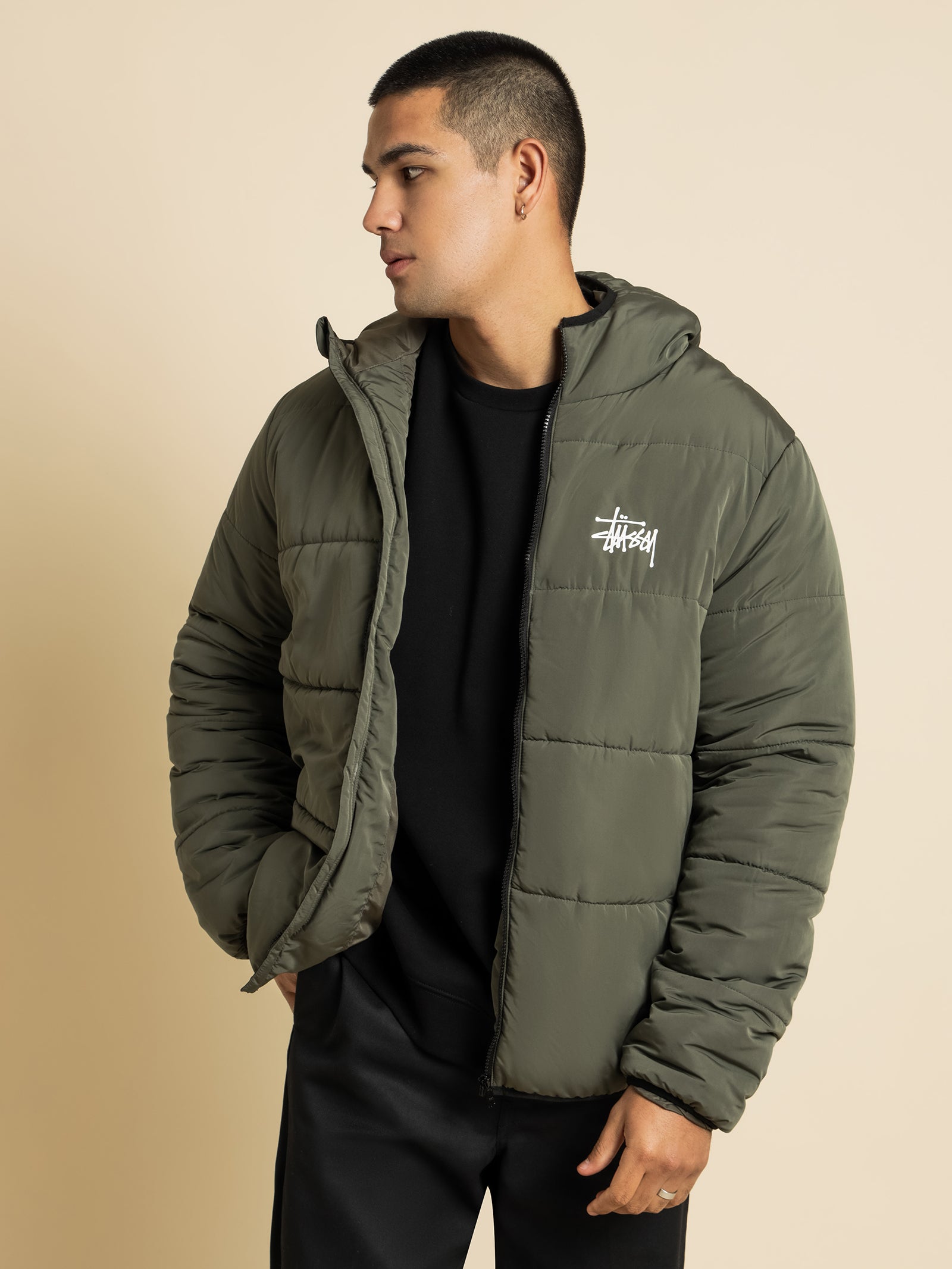 Graffiti Lightweight Puffer Jacket - Main Image