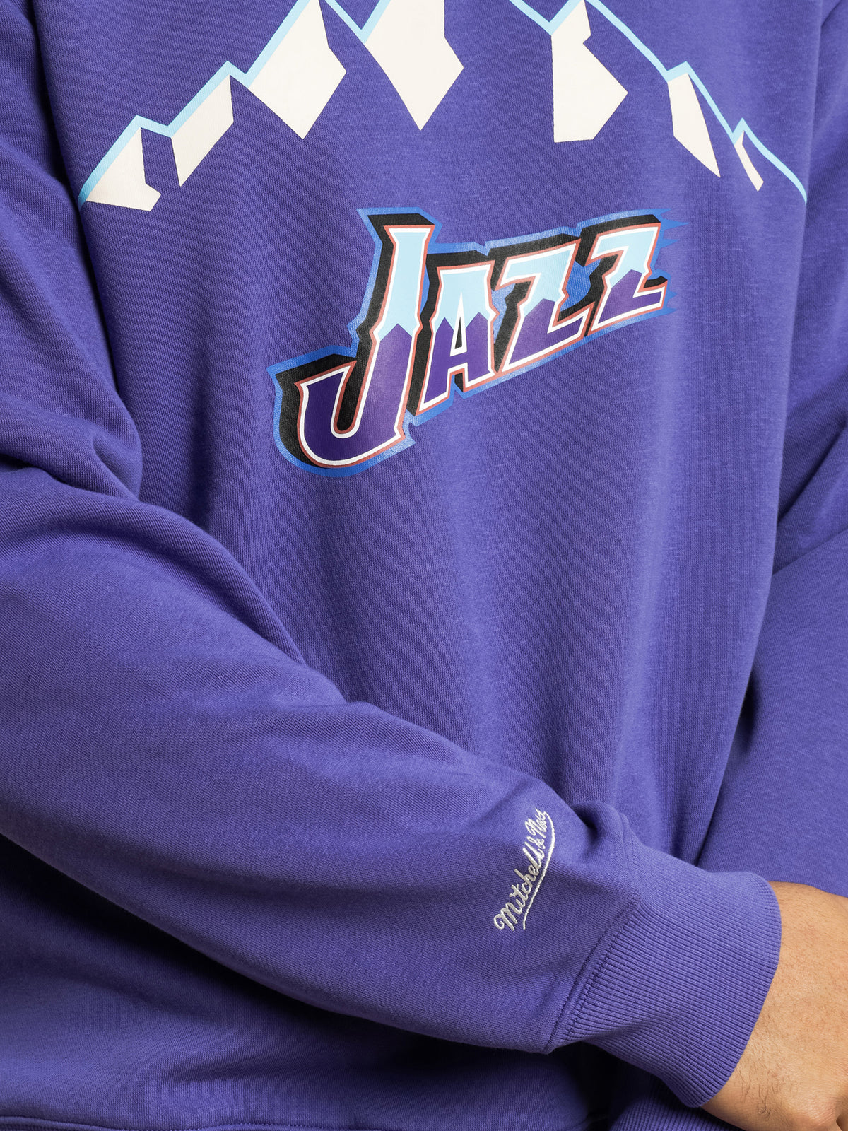 Utah Jazz Wordmark Crew in Purple
