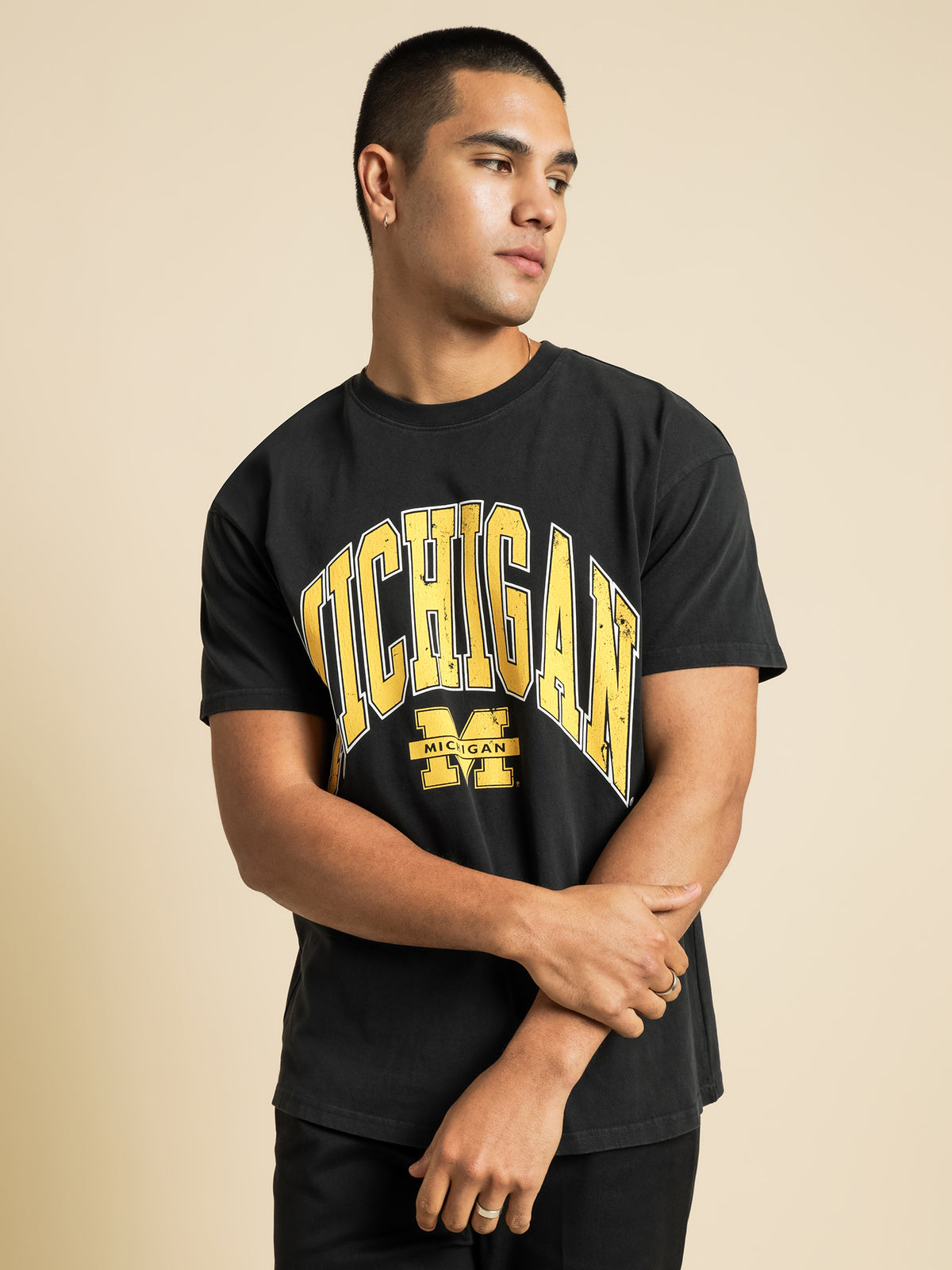 University of Michigan T-Shirt in Vintage Black